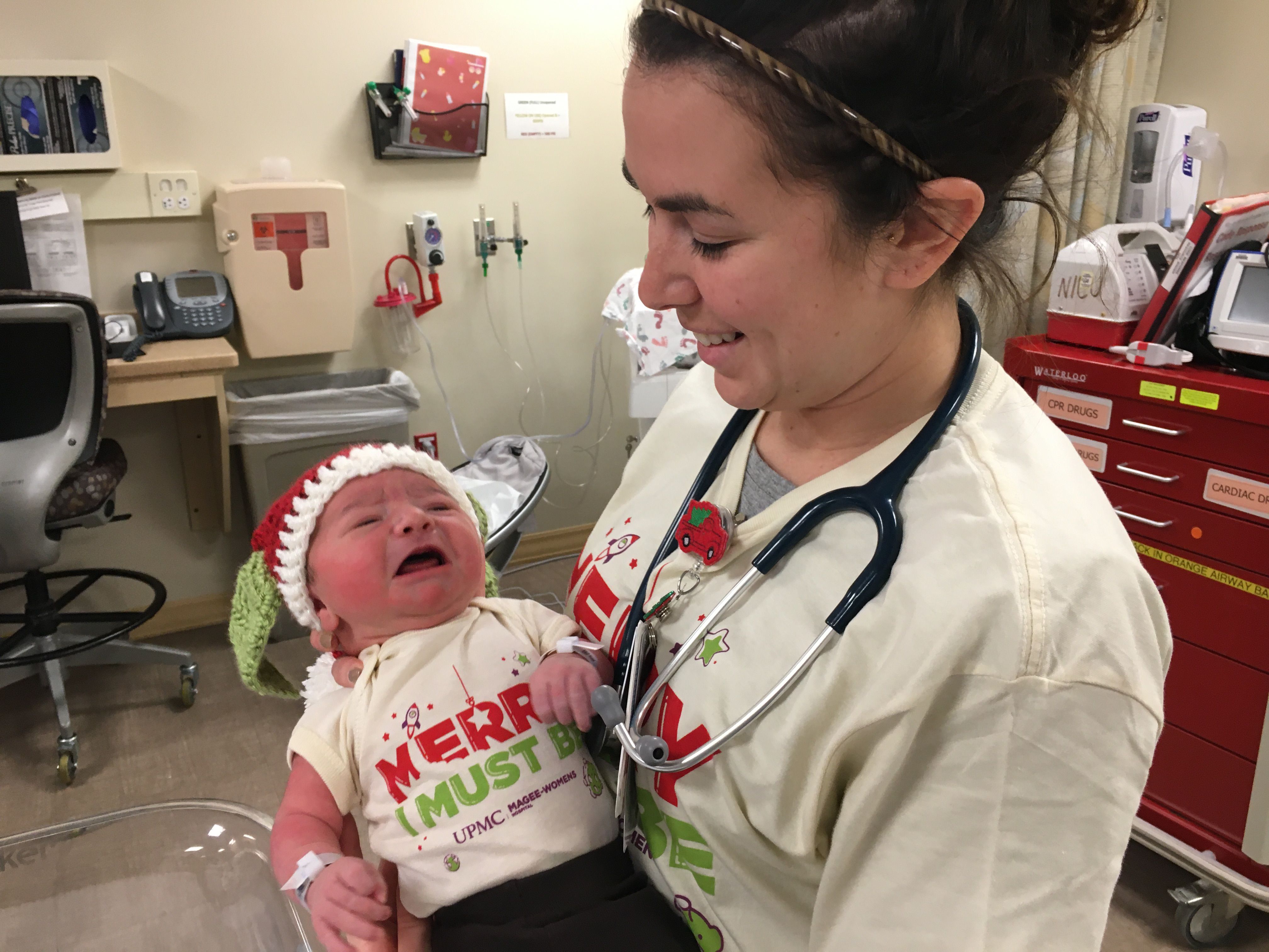 Merry I Must Be': Newborns wear festive Baby Yoda outfits at UPMC  Magee-Womens Hospital