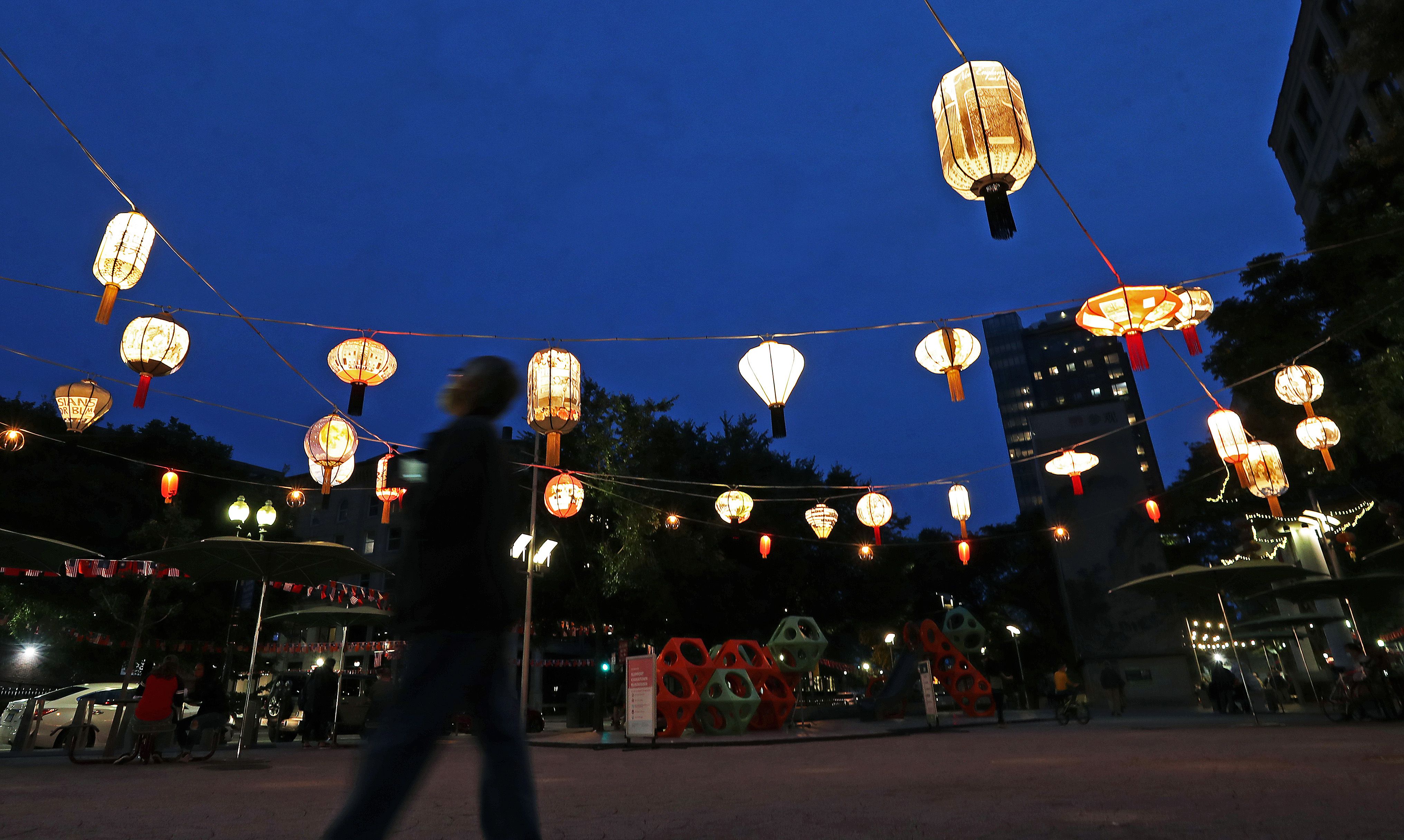 Artist lights up Chinatown with 'a wonderful canopy' of lanterns