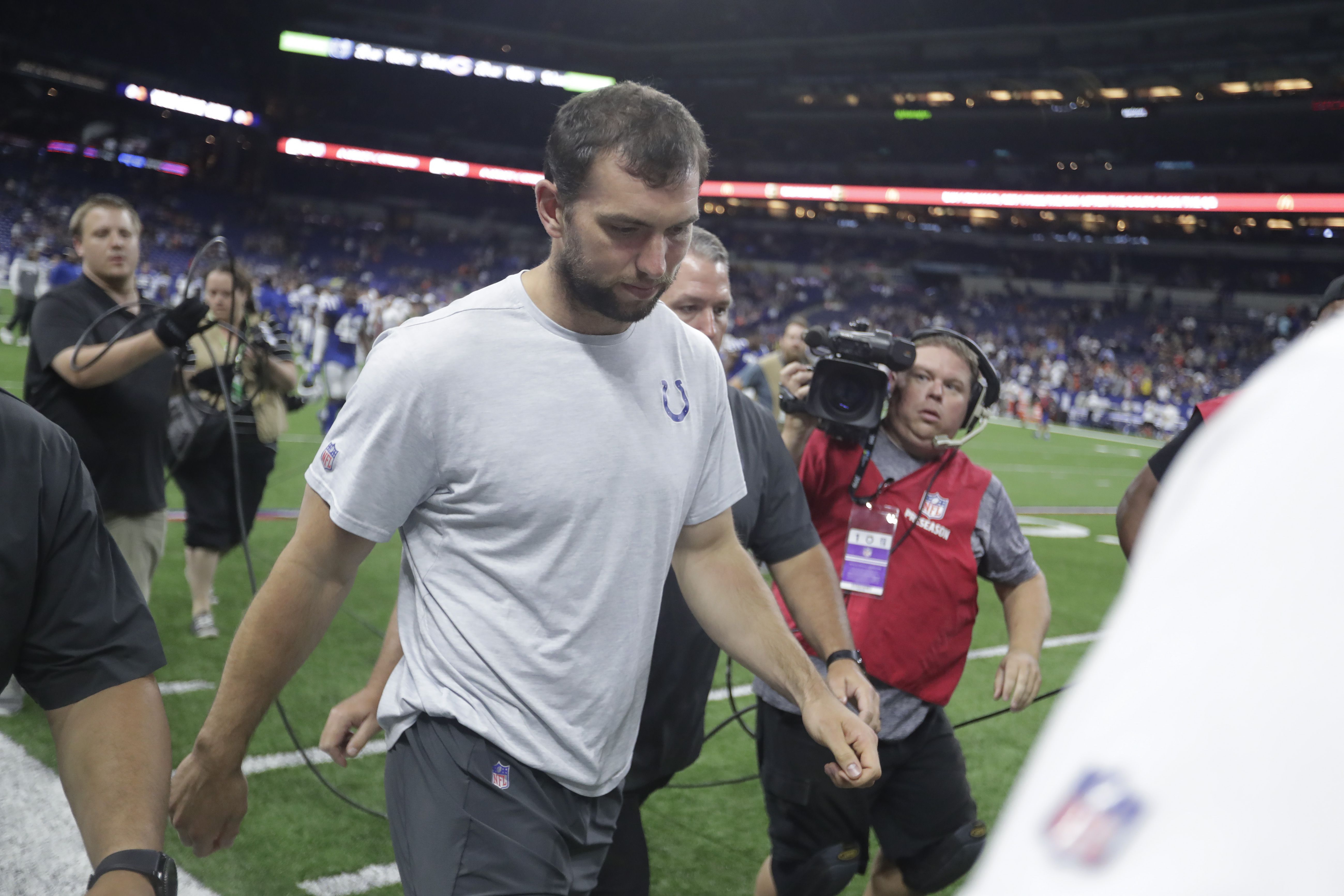 Former No. 1 Draft Pick Andrew Luck Returns to Football World in