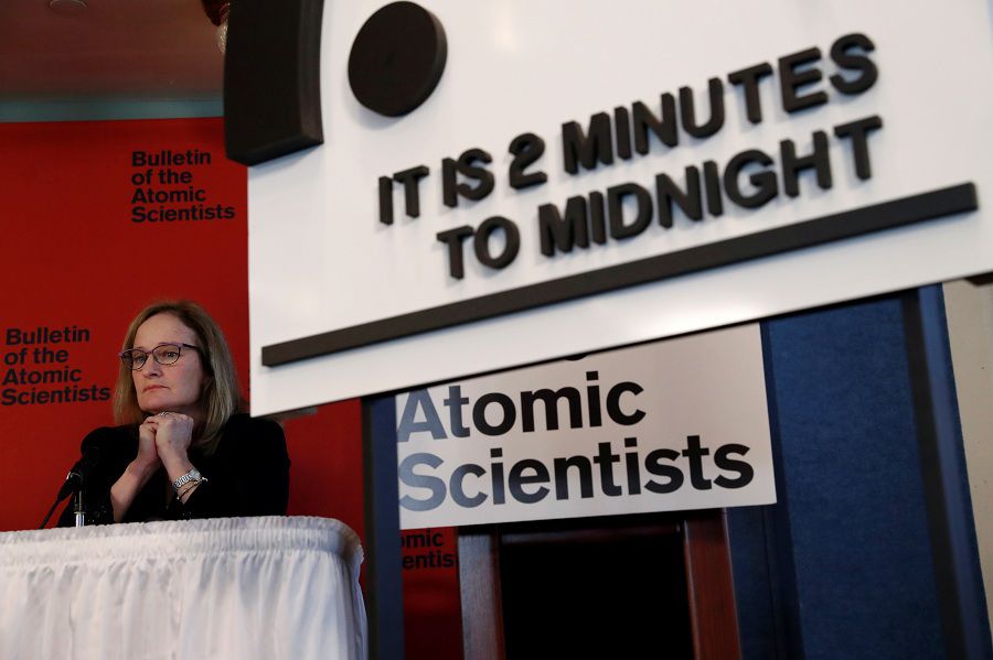 The Bulletin of the Atomic Scientists move the 'Doomsday Clock' hands to two minutes until midnight