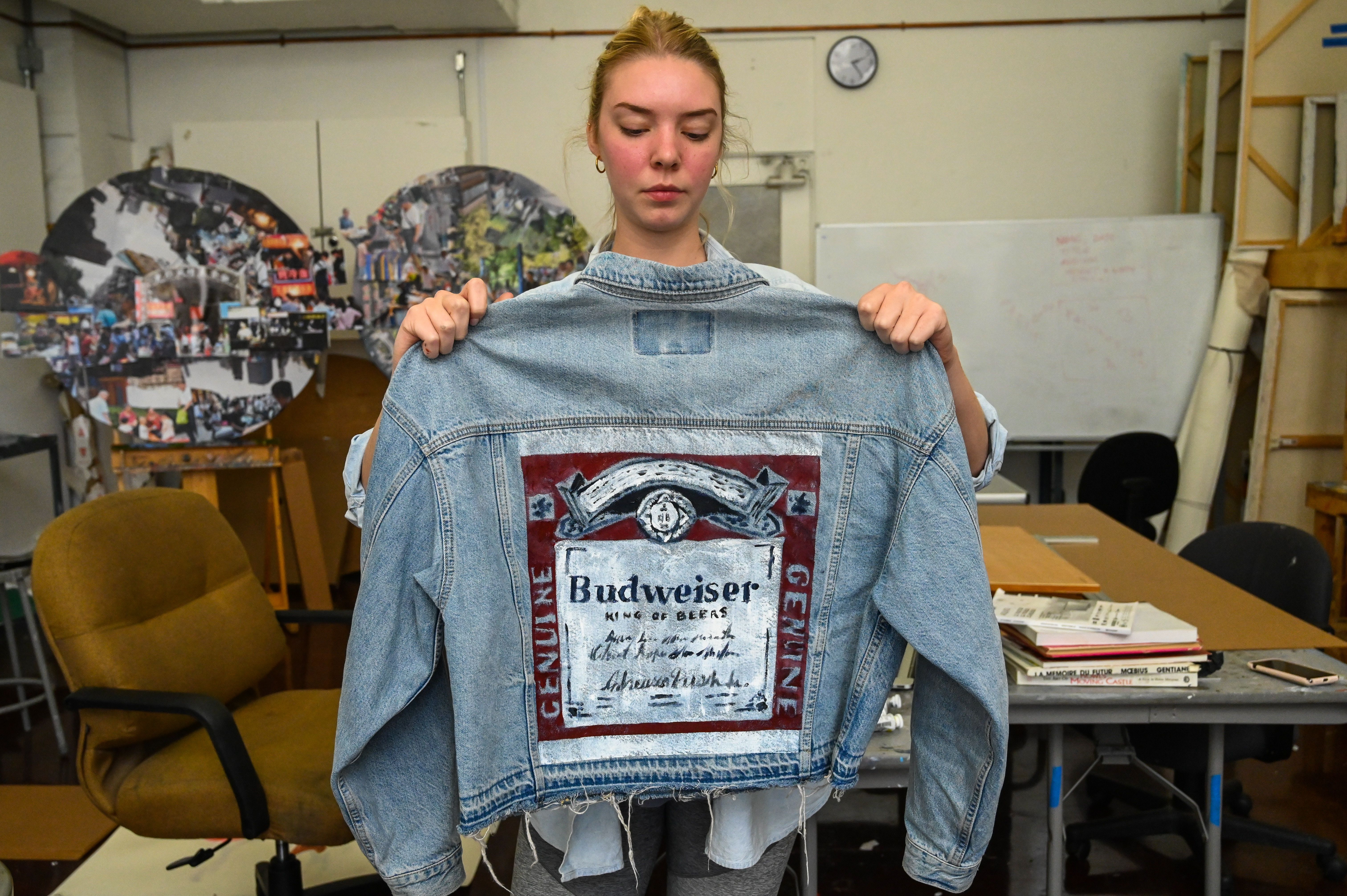 Huf x budweiser denim hot sale jacket