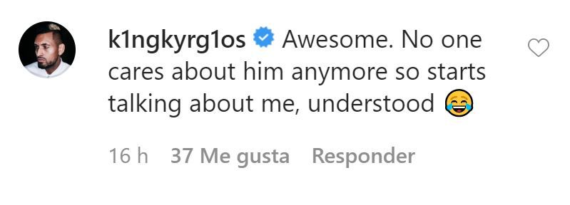 Respuesta Nick Kyrgios