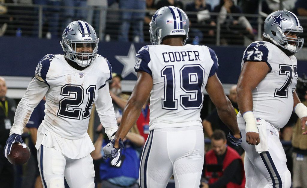 Cowboys' Amari Cooper, Ezekiel Elliott show off with TD celebrations