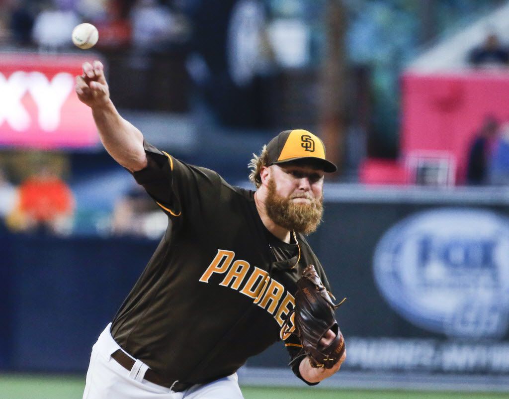 Andrew Cashner, a pitcher for the San Diego Padres, - NARA & DVIDS