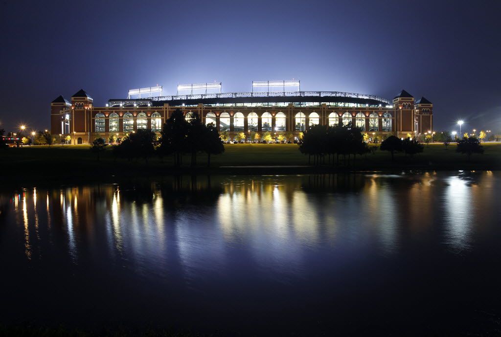 Texas Rangers 9 x 4 Rangers Ballpark at Arlington Light Up