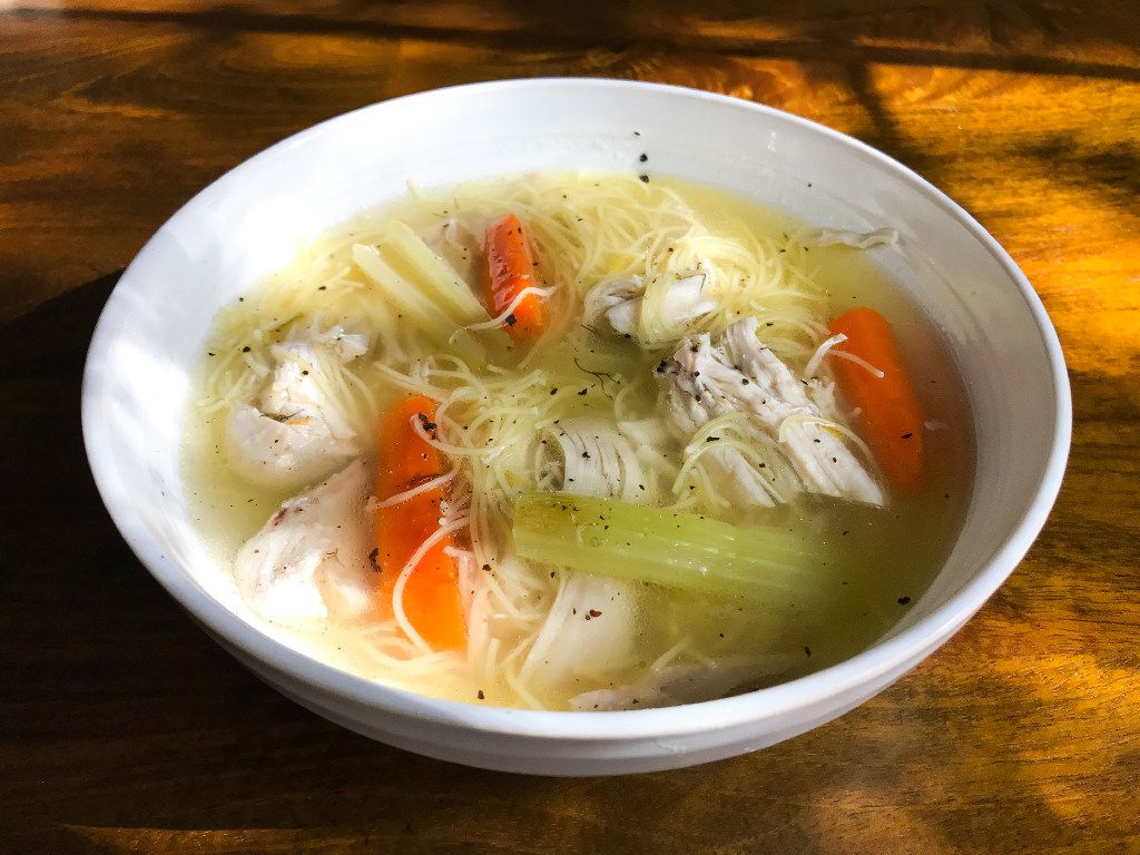 Fragrant, delicious homemade chicken soup is easier to make than