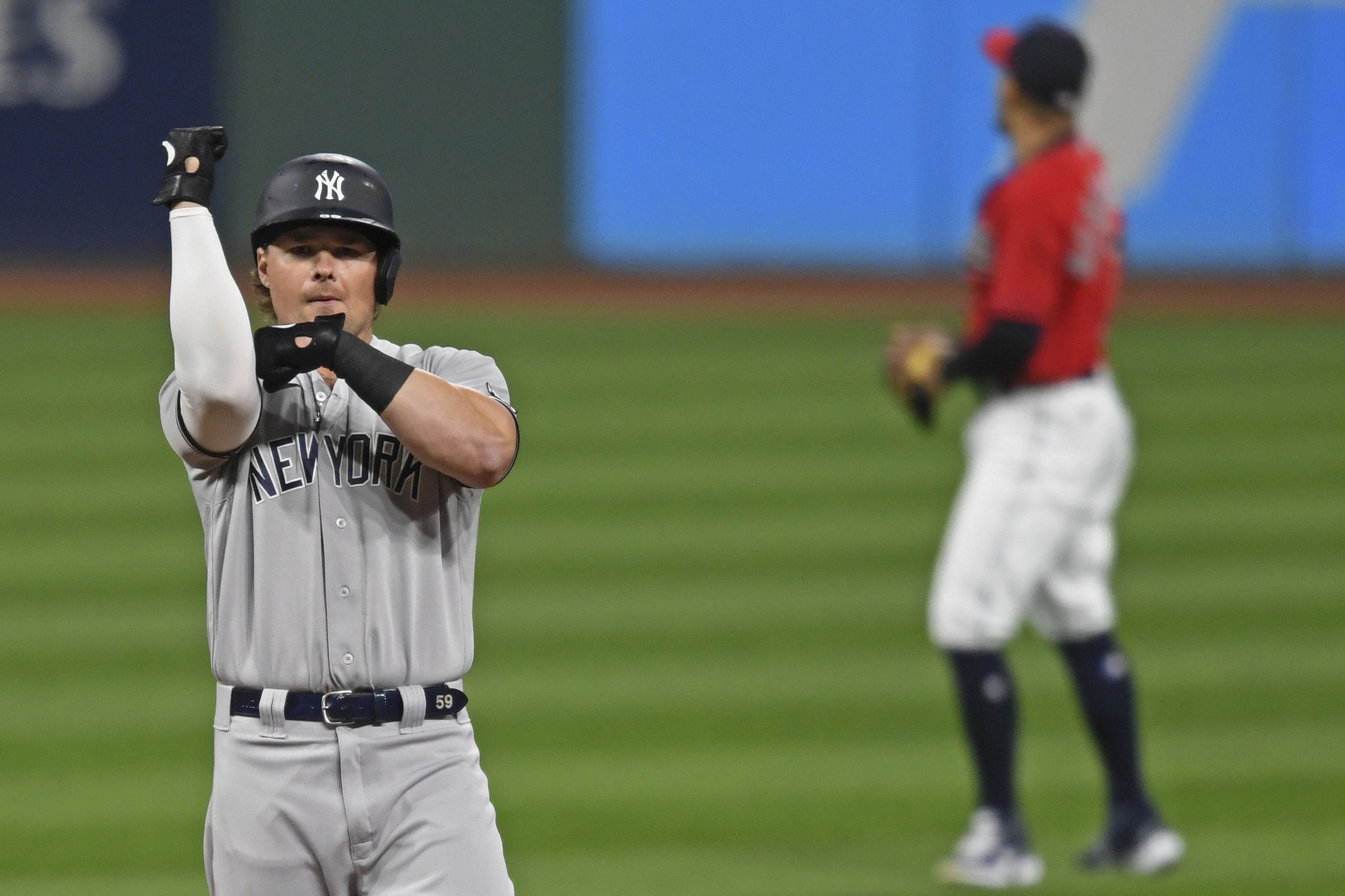 Stanton homers and drives in 4 to power Cole, Yankees to 7-2 win