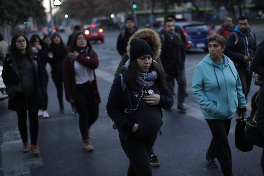 Frio en Santiago Centro