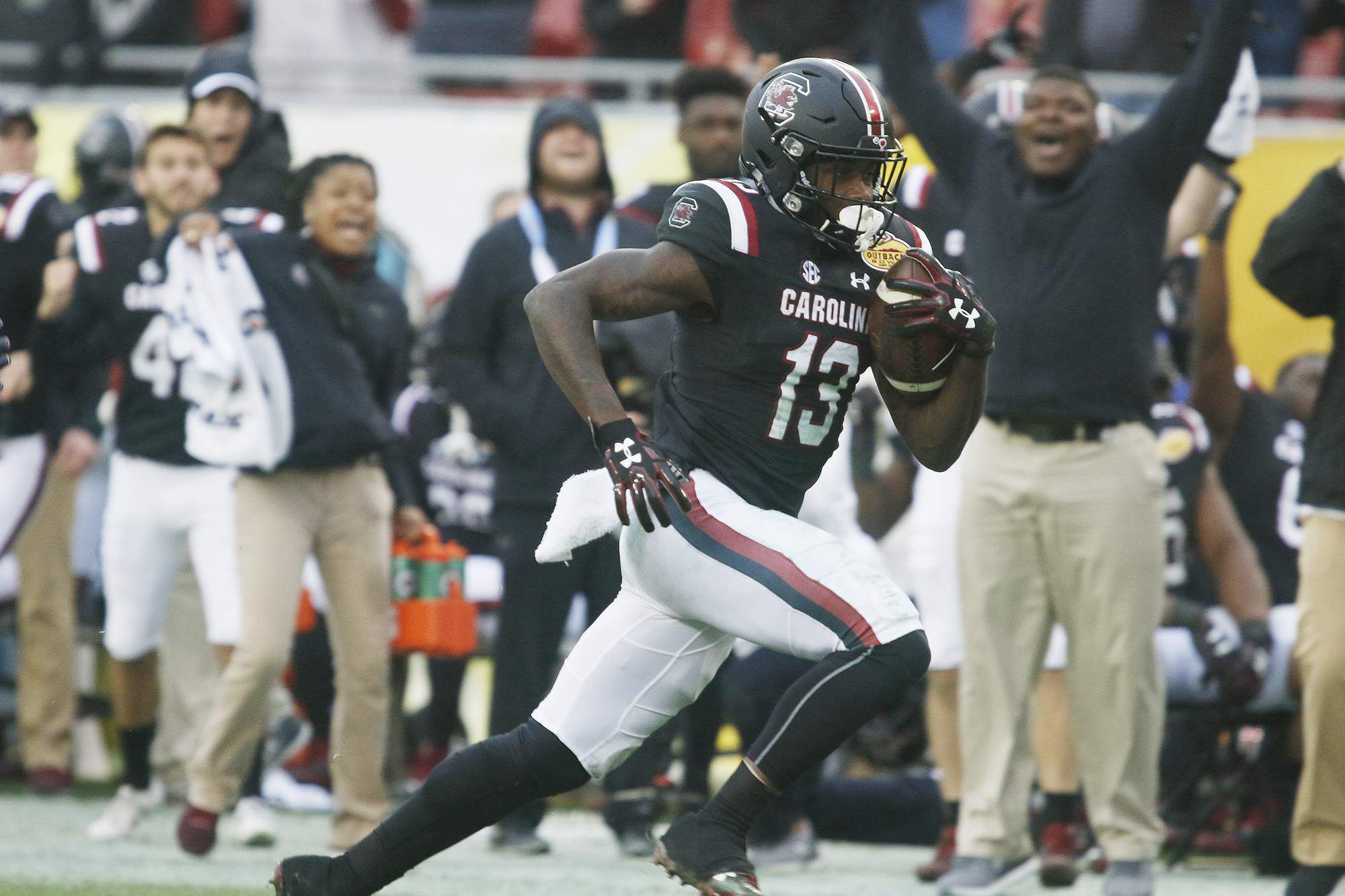 South Carolina Gamecocks wide receiver Shi Smith (13) during the