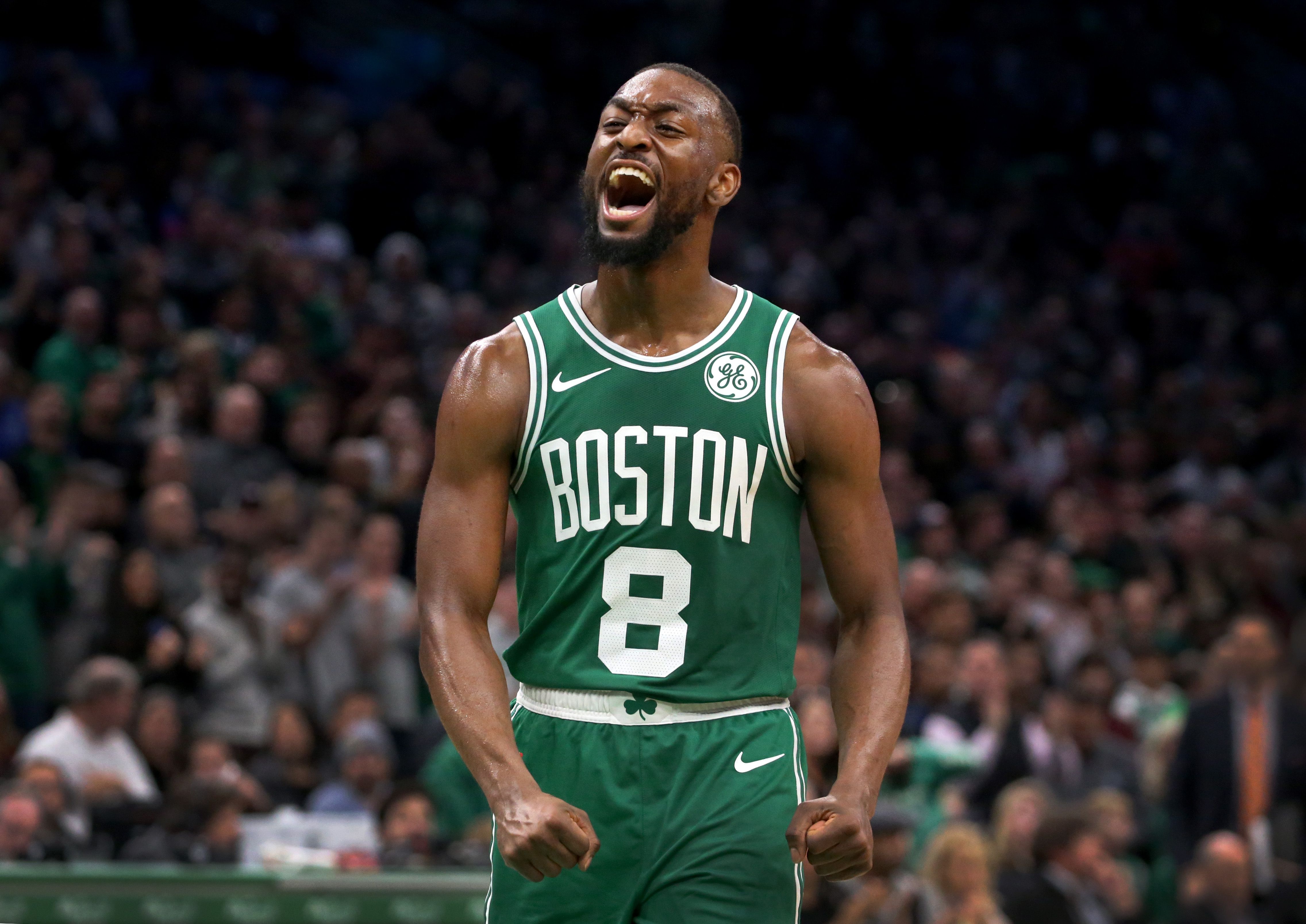 Kemba Walker in Celtics new city jersey