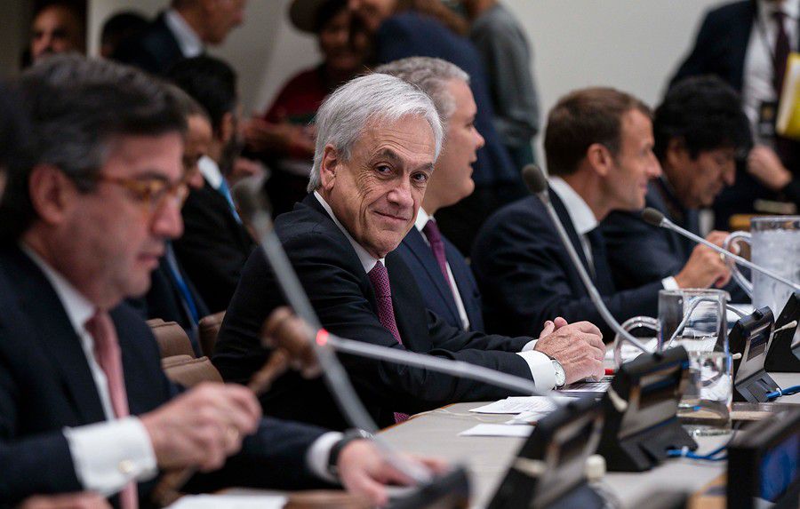 El Presidente Sebastián Piñera en la sede de la ONU.