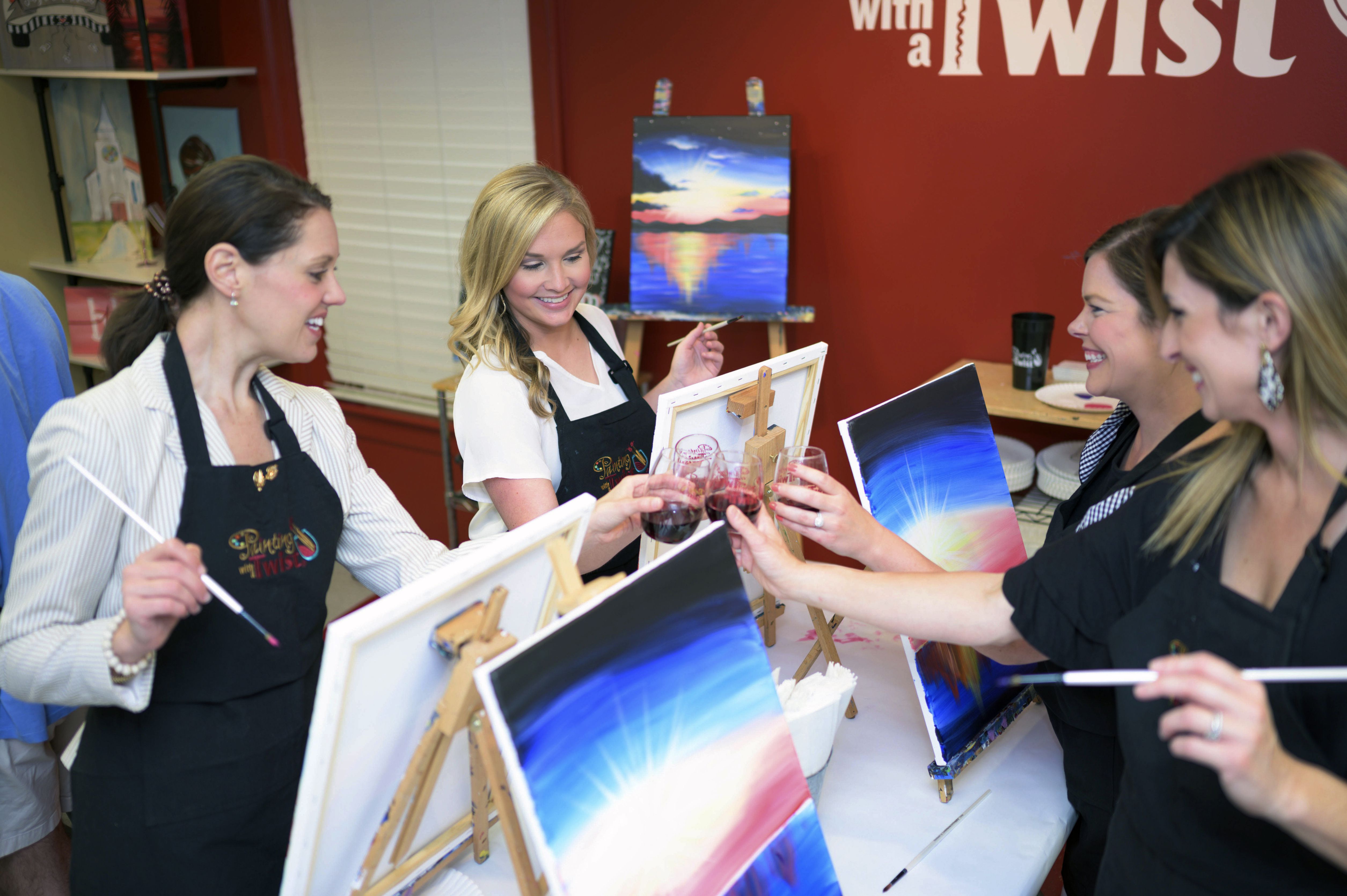 Creativity without the pressure at paint and sip studios