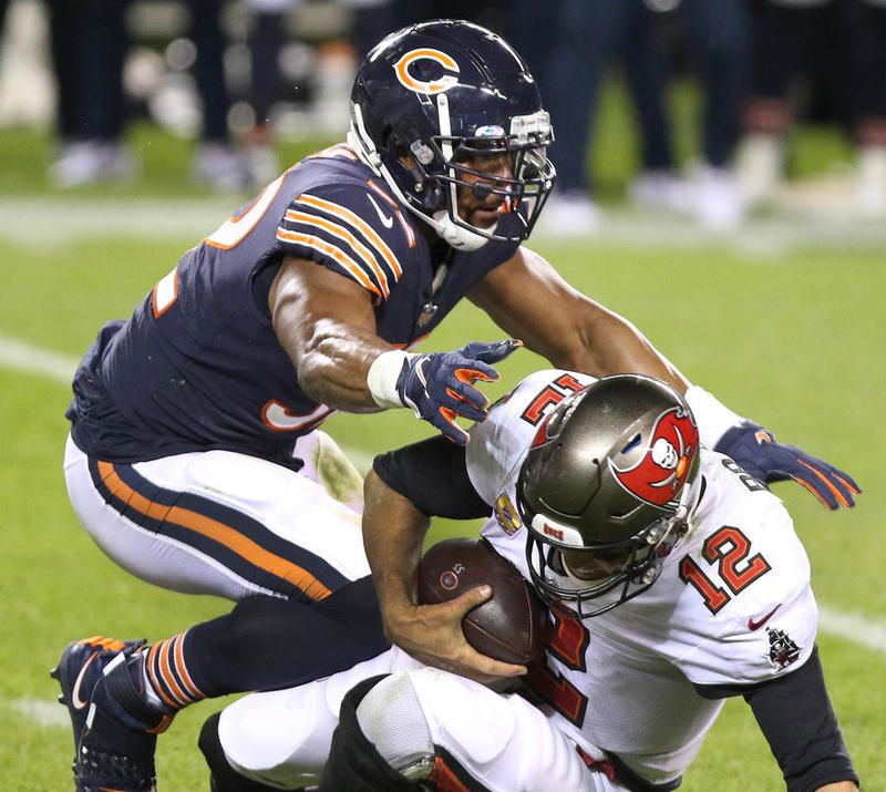 Source: NFL does not fine Bears OLB Khalil Mack for hit on Bucs QB Tom Brady  - Chicago Sun-Times