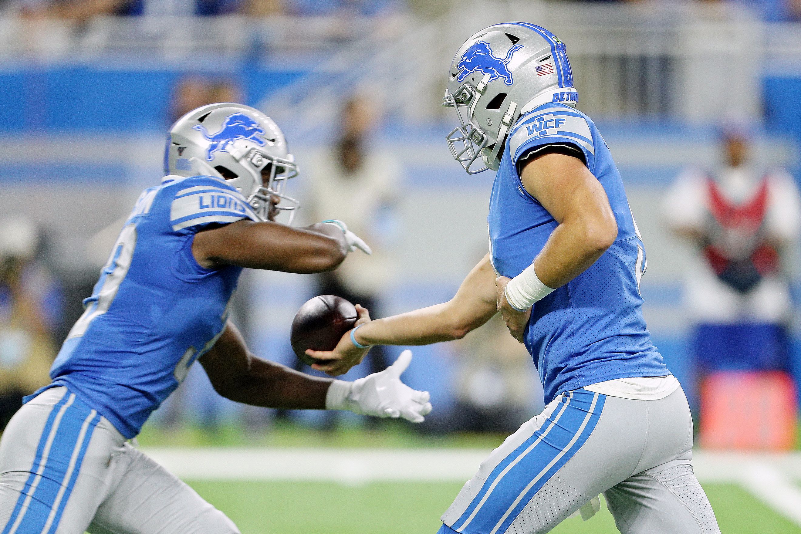 August 17, 2019: Detroit Lions running back Ty Johnson (38)prior