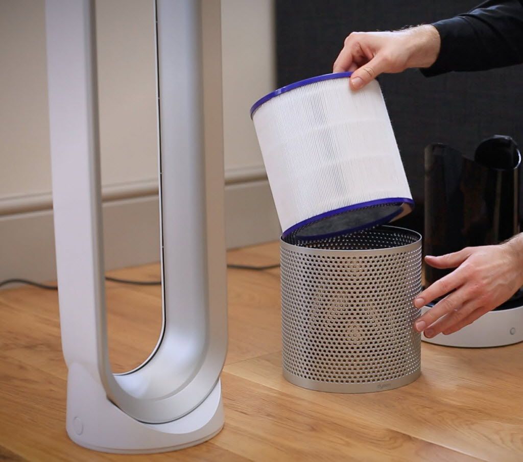 A Dyson Cool fan helps clear the air