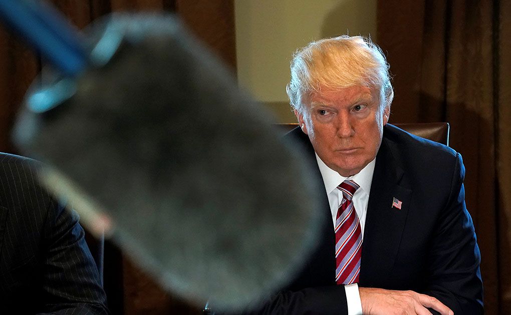 U.S. President Donald Trump holds a meeting on trade with members of congress at the White House in Washington