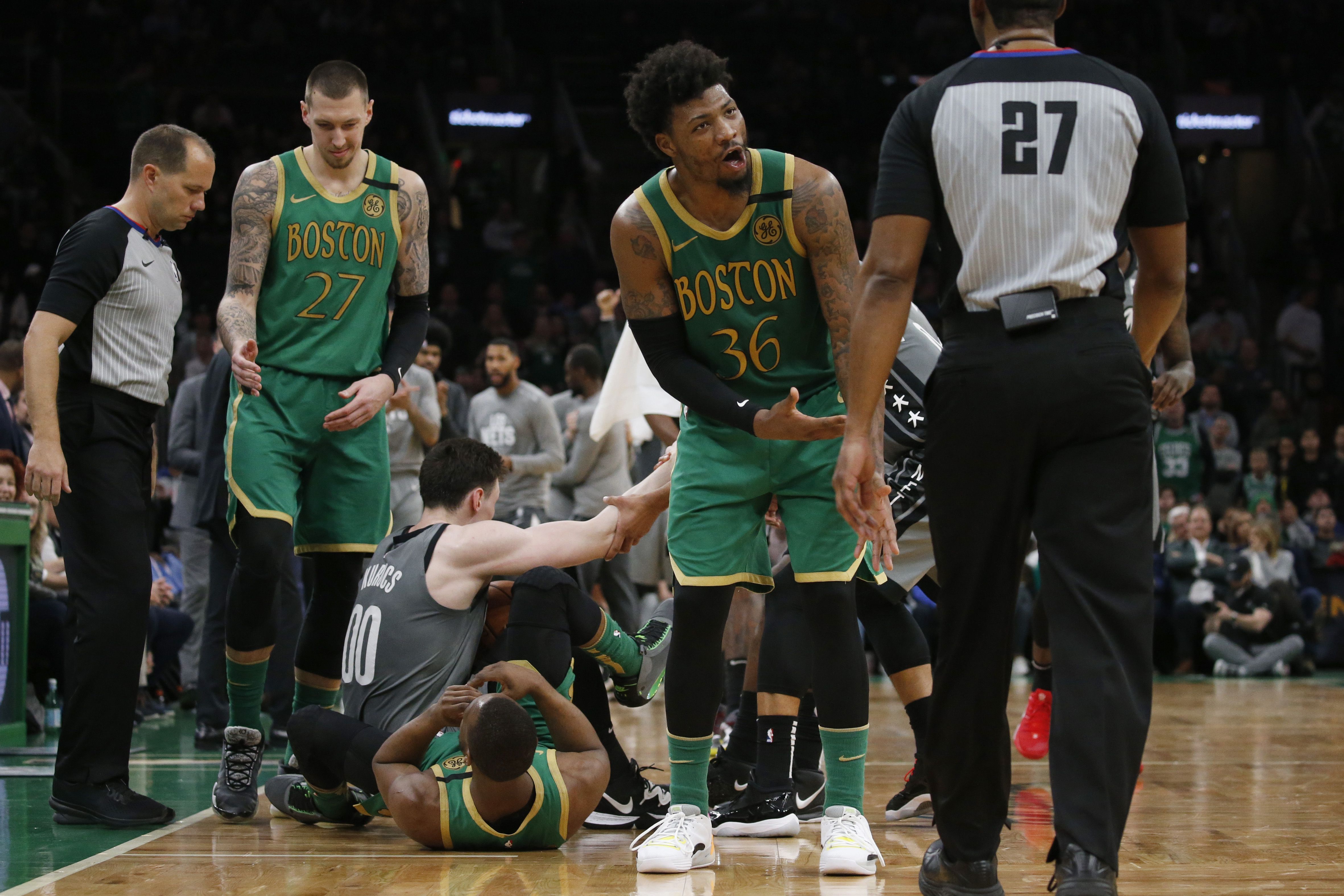Celtics on NBC Sports Boston on X: MARCUS SMART TRIPLE &