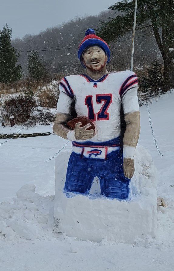 Check Out This Amazing Josh Allen Snow Sculpture [PHOTO]