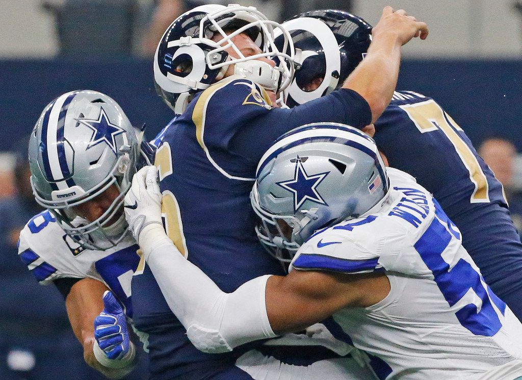 Arlington, Texas, USA. 14th Oct, 2018. Dallas Cowboys linebacker Damien  Wilson (57) during the first half of the NFL football game between the  Jacksonville Jaguars and the Dallas Cowboys at AT&T Stadium