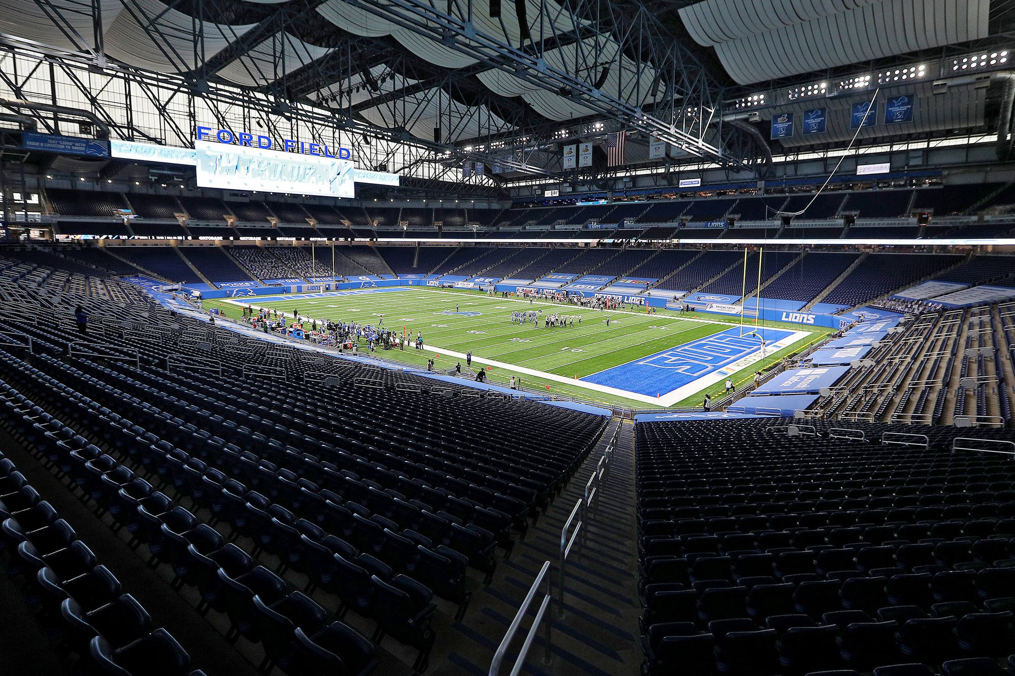 Inaugural game at Ford Field. Made me reminisce of the Silverdome days. :  r/detroitlions