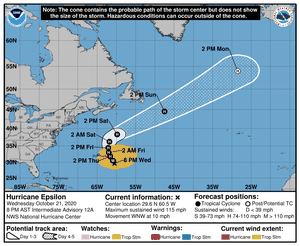 Epsilon Briefly Becomes Major Category-3 Hurricane