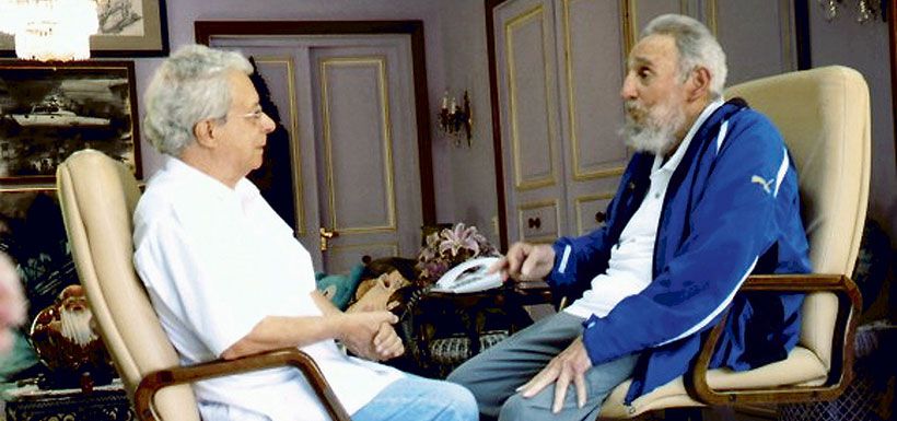 Frei Betto y Fidel Castro