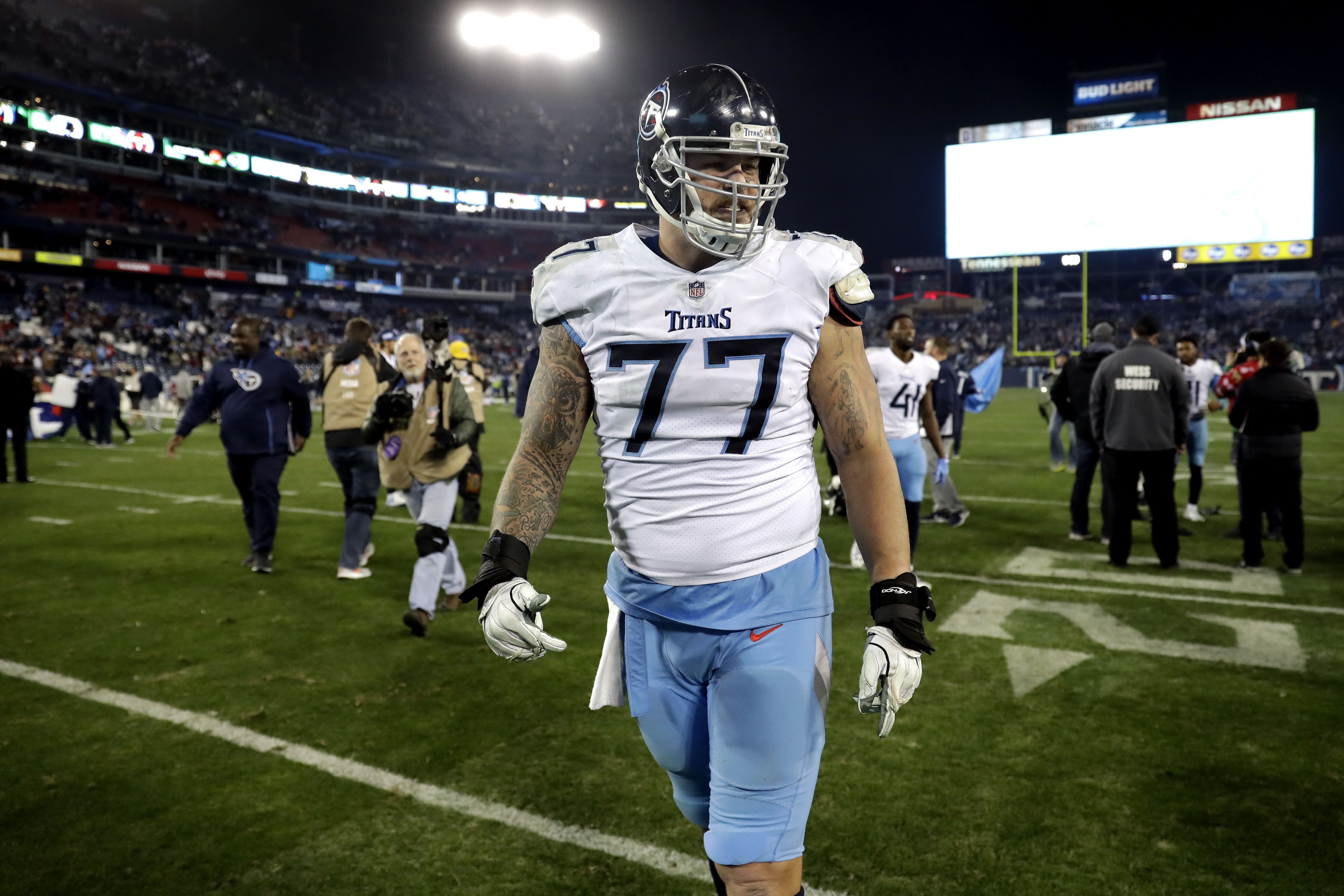 Titans left tackle Taylor Lewan facing four-game suspension, which