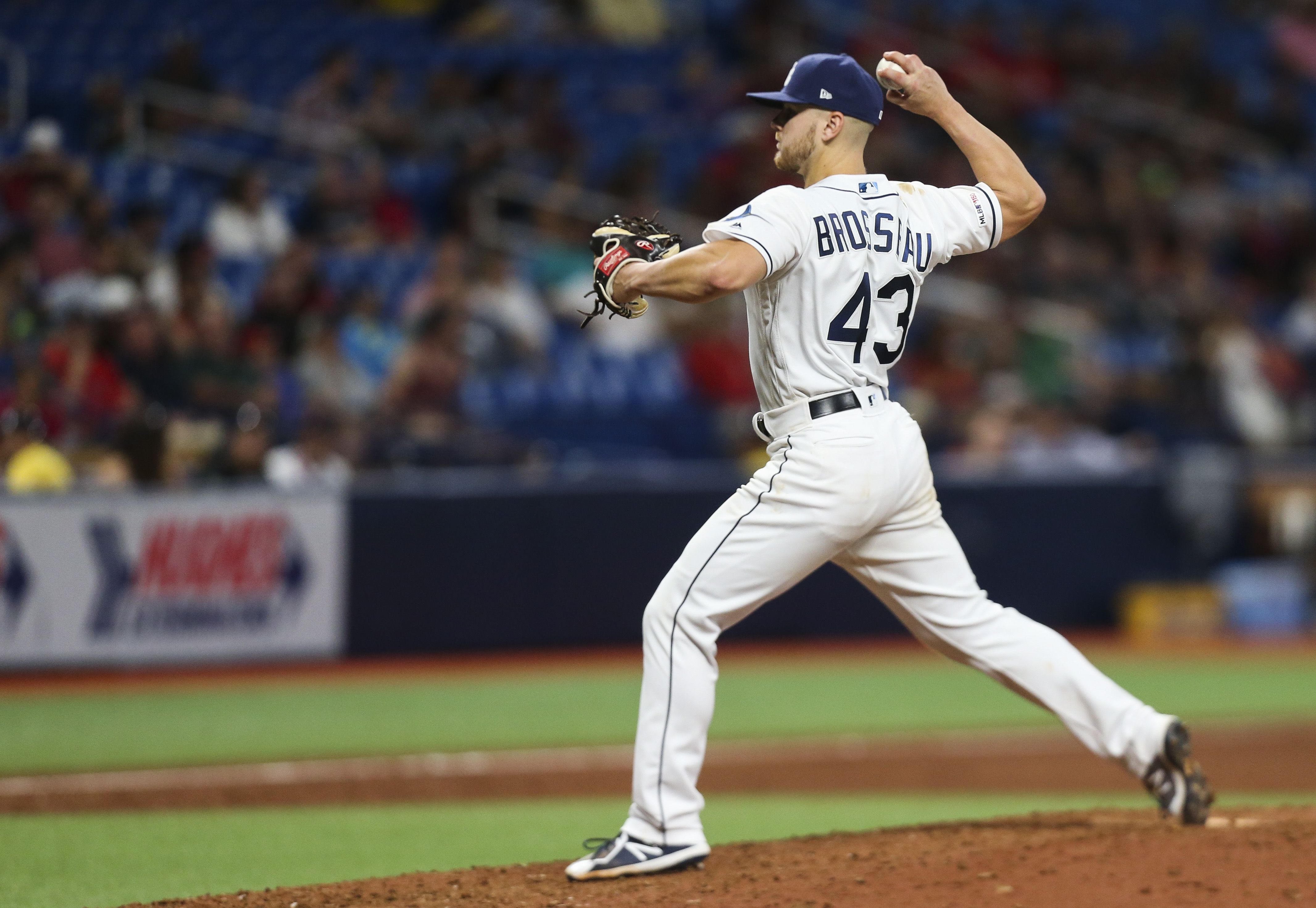 FOX Sports: MLB on X: Unfortunate scene: The T has fallen off of the  jersey of Great Britain pitcher Ian Gibaut.  / X