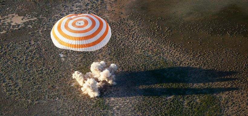 aterrizaje de astronautas