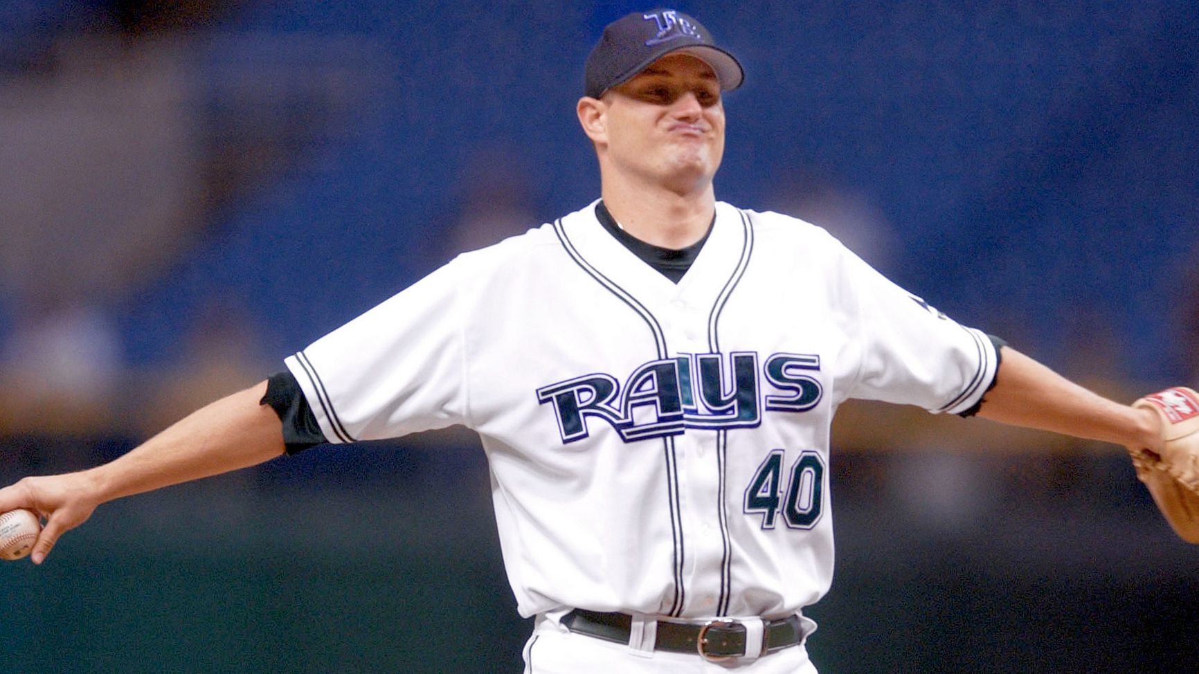 New York Yankees pitcher Ryan Weber stretches during a spring