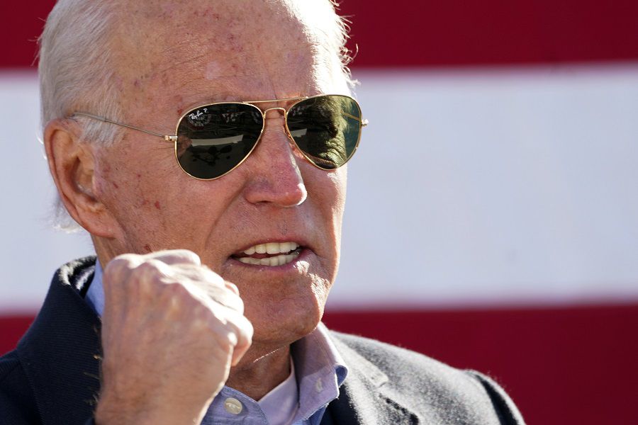 FILE PHOTO: Democratic U.S. presidential nominee Joe Biden holds a campaign event in Monaca, Pennsylvania