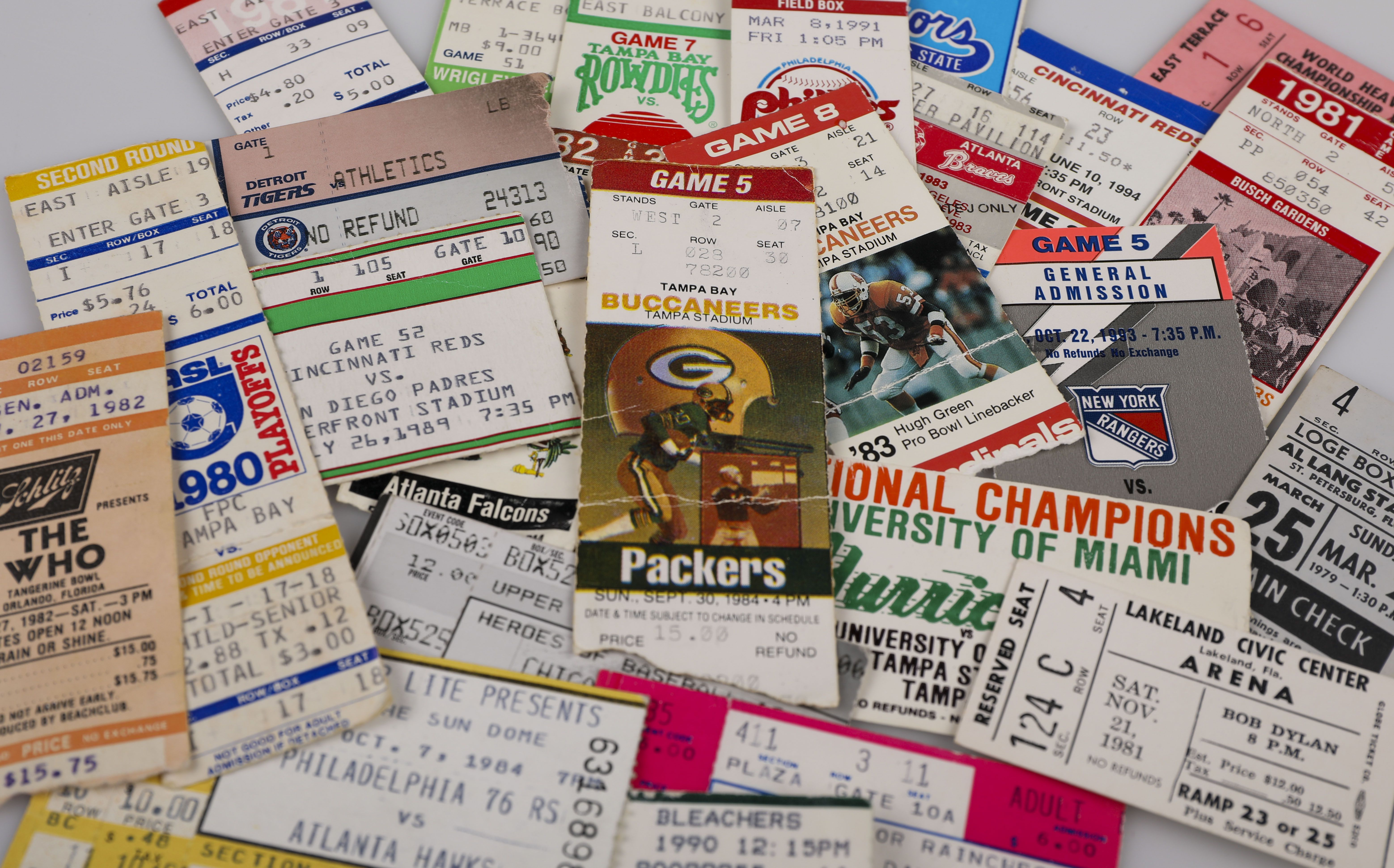 We asked, you responded. Ticket stub tales from Tampa Bay readers