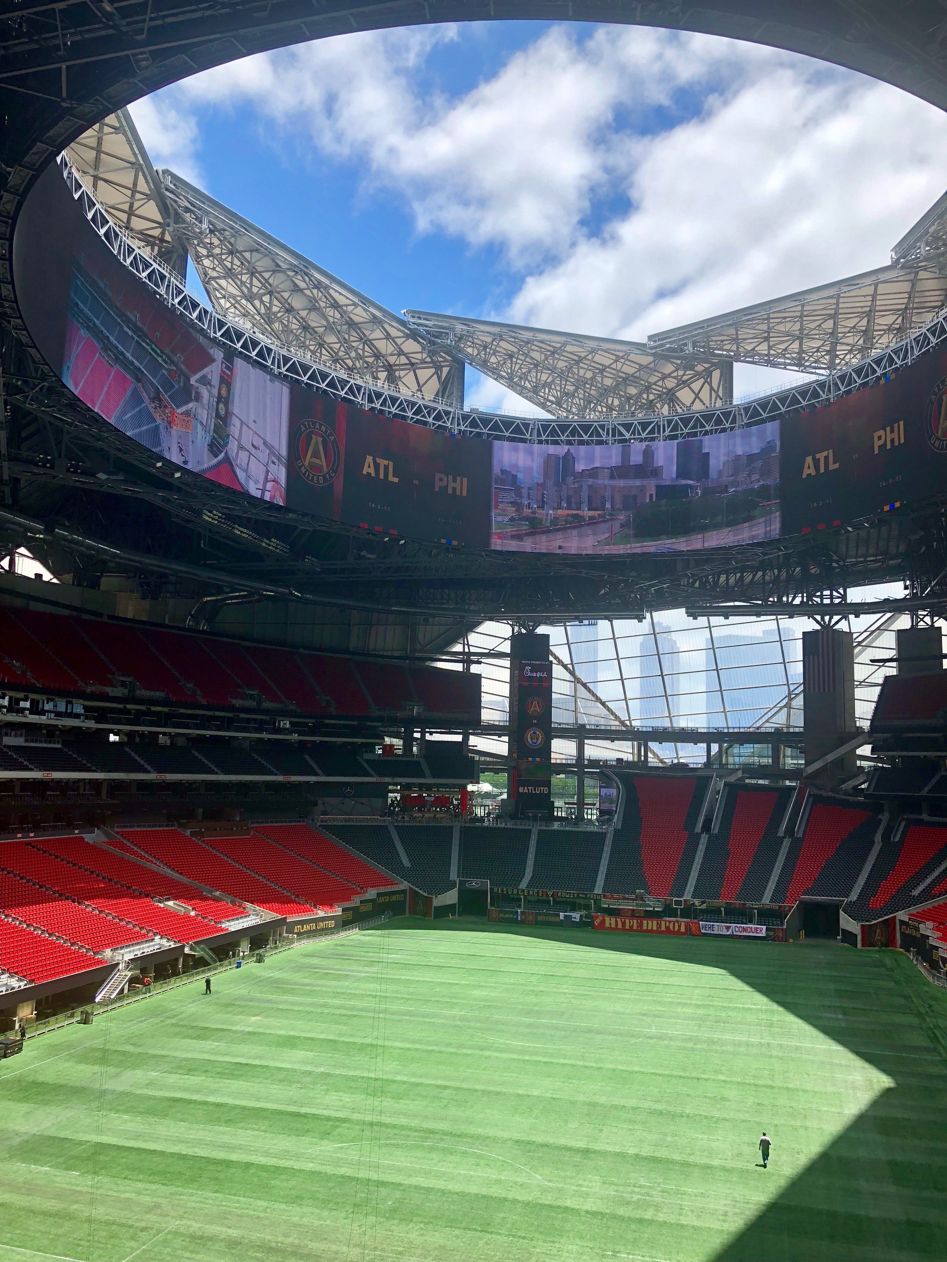 Days away from opening, here's what Mercedes-Benz Stadium looks