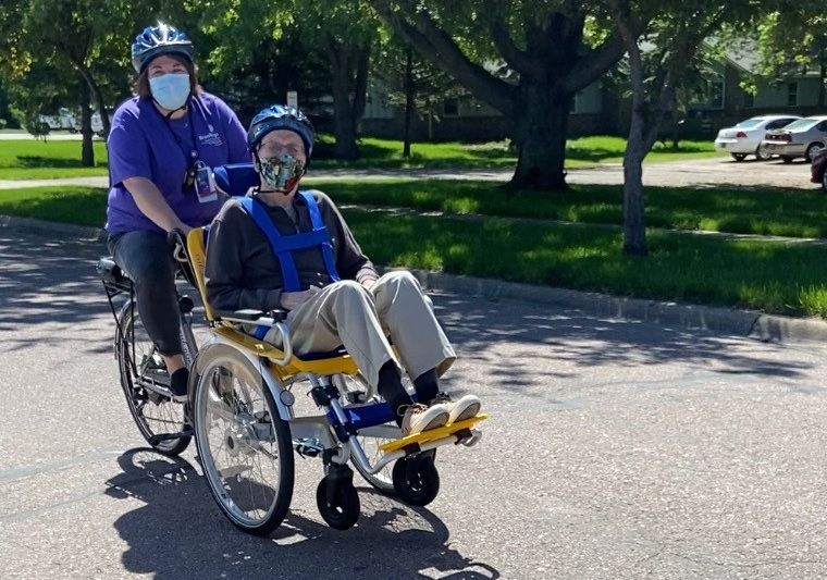 Brookings senior living center purchases tandem wheelchair bicycle