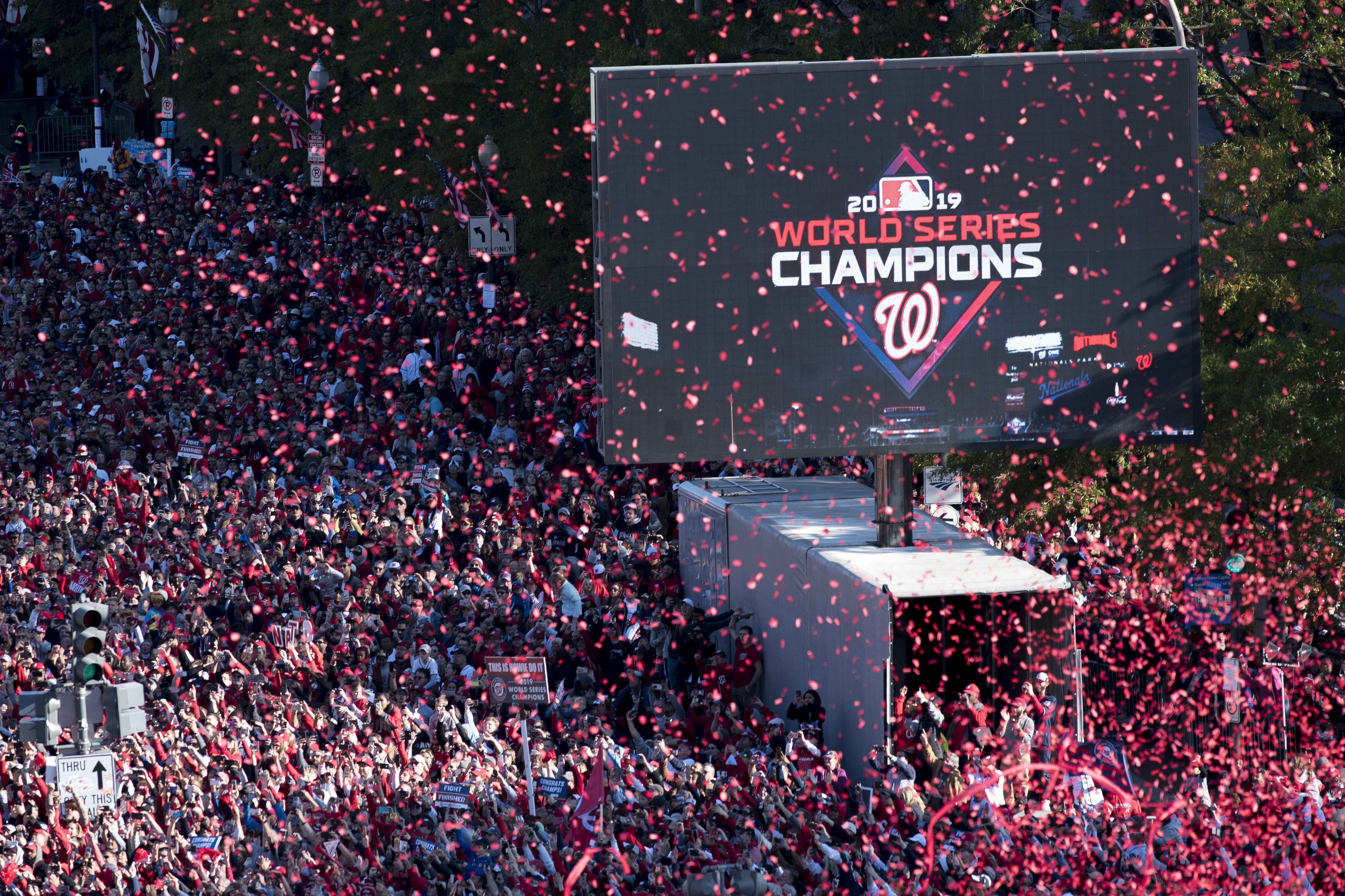 Washington Nationals fans celebrate World Series win