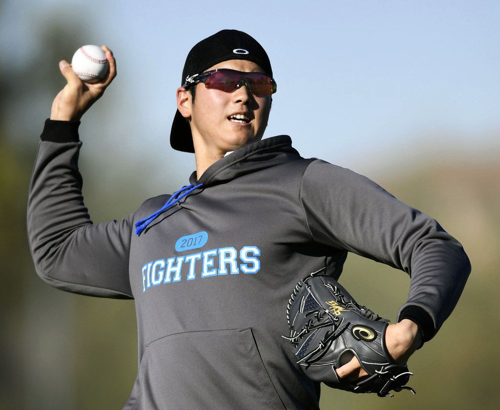 Shohei Ohtani visits former Fighters teammates at spring camp - The Japan  Times