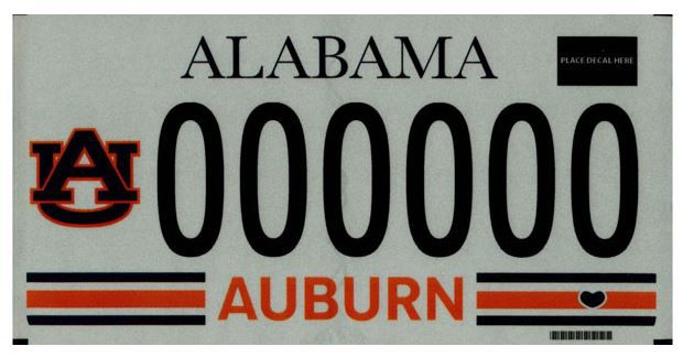 Auburn University Car Tag 
