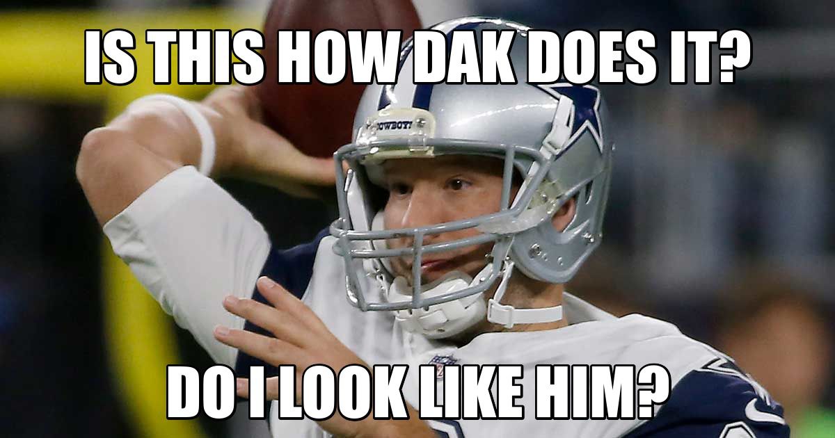 The top fan-made memes from the Cowboys' win over the Vikings; Dez's Smurf  hat and try-hard Tony