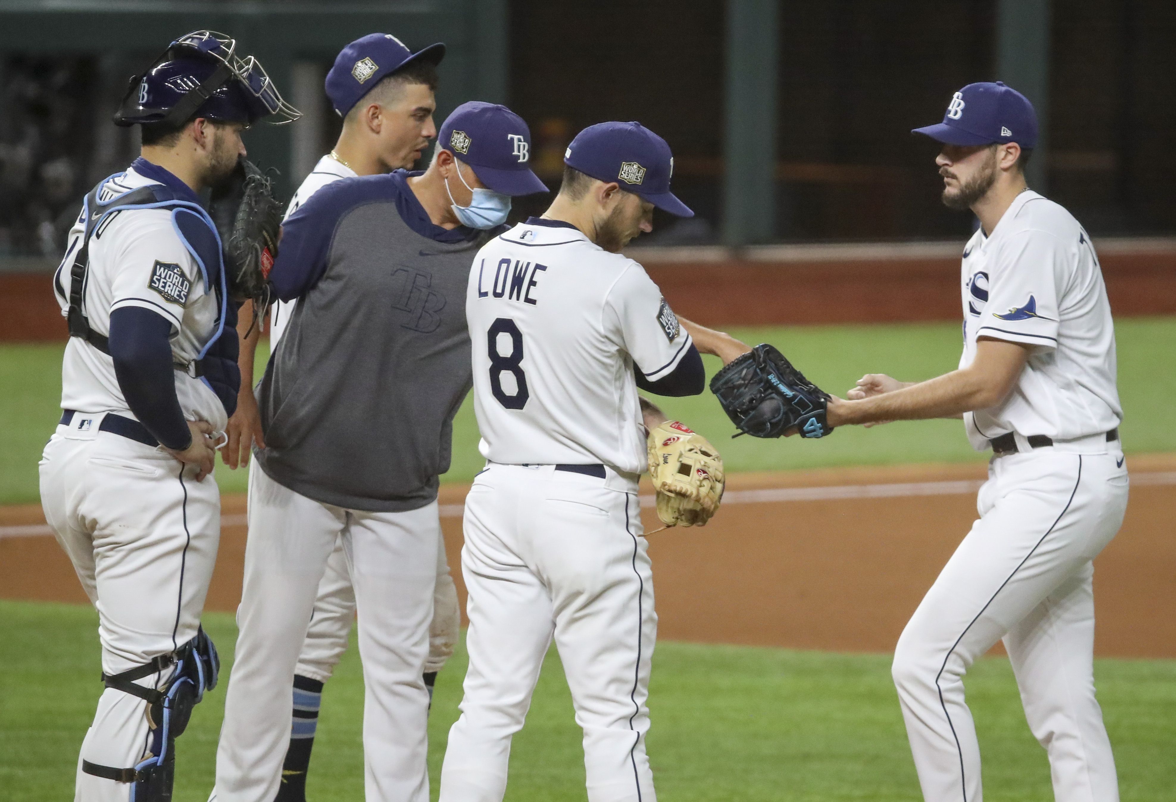 Game Used World Series Gray Jersey: Mike Zunino - Game #2 and #6 - Games  Played in Texas - October 21, 27 at LAD