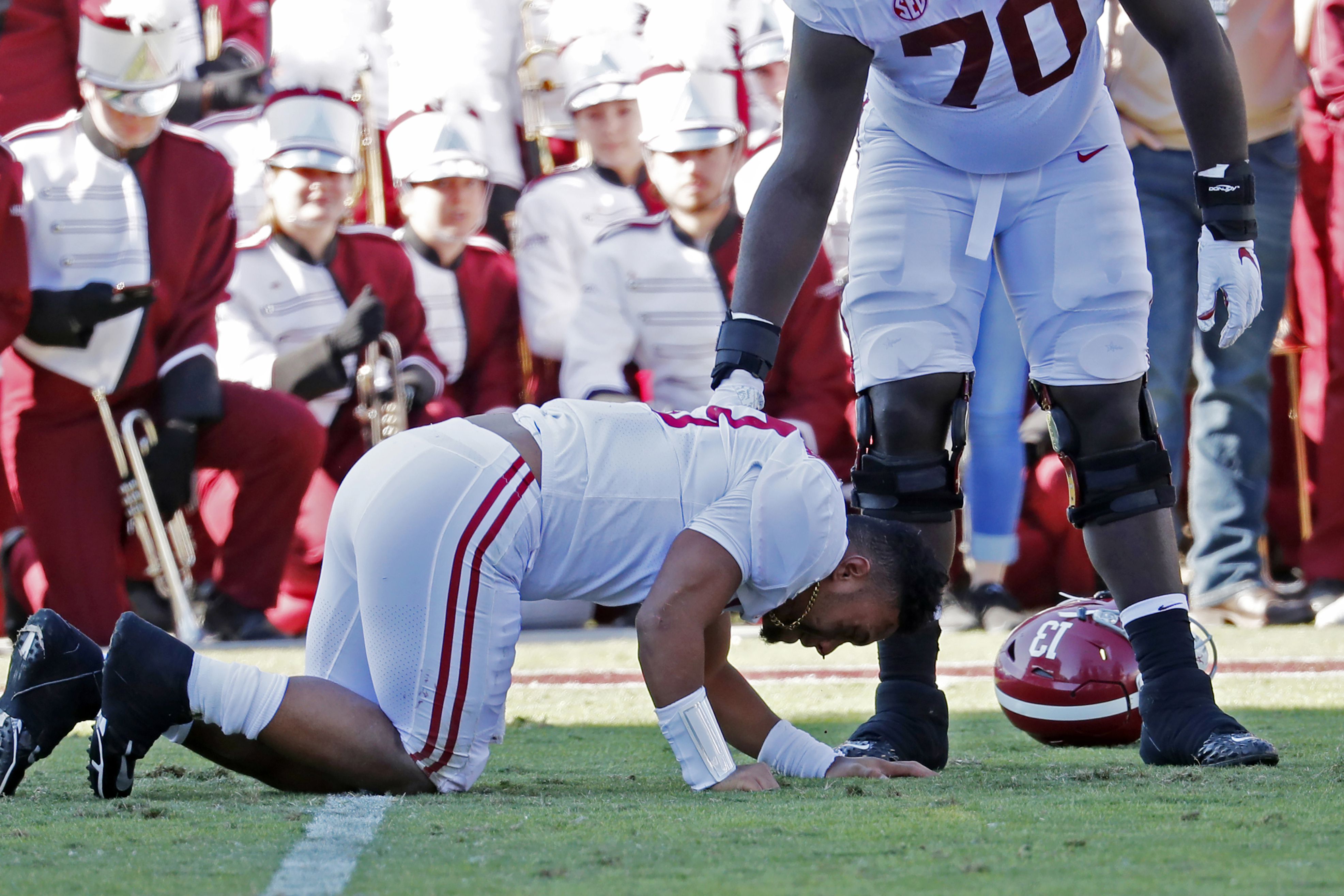 Alabama QB Tua Tagovailoa Carted Off Field