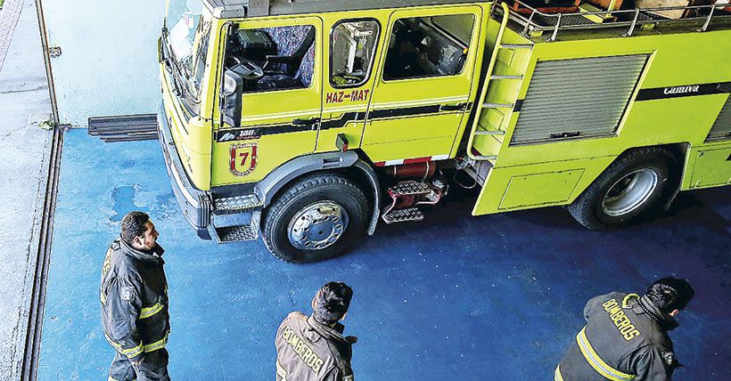 La 7a. Compañía de Bomberos de Coronel, en el Biobío,