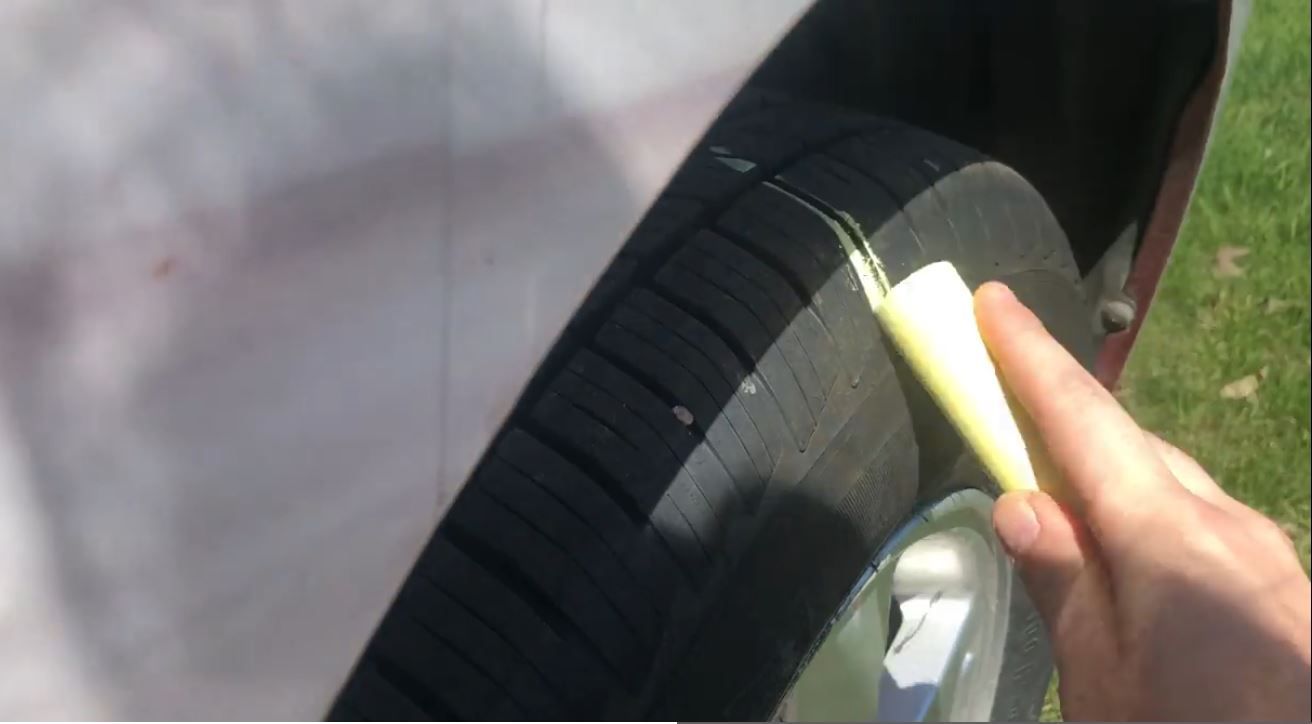Chalking tires: legal or not?