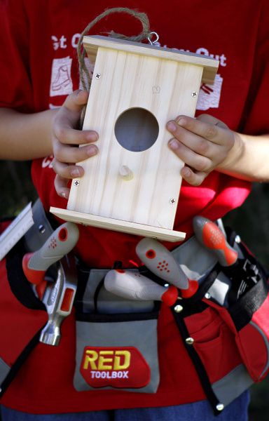 Red Toolbox Click Boxes Woodworking Kit in the Kids Project Kits