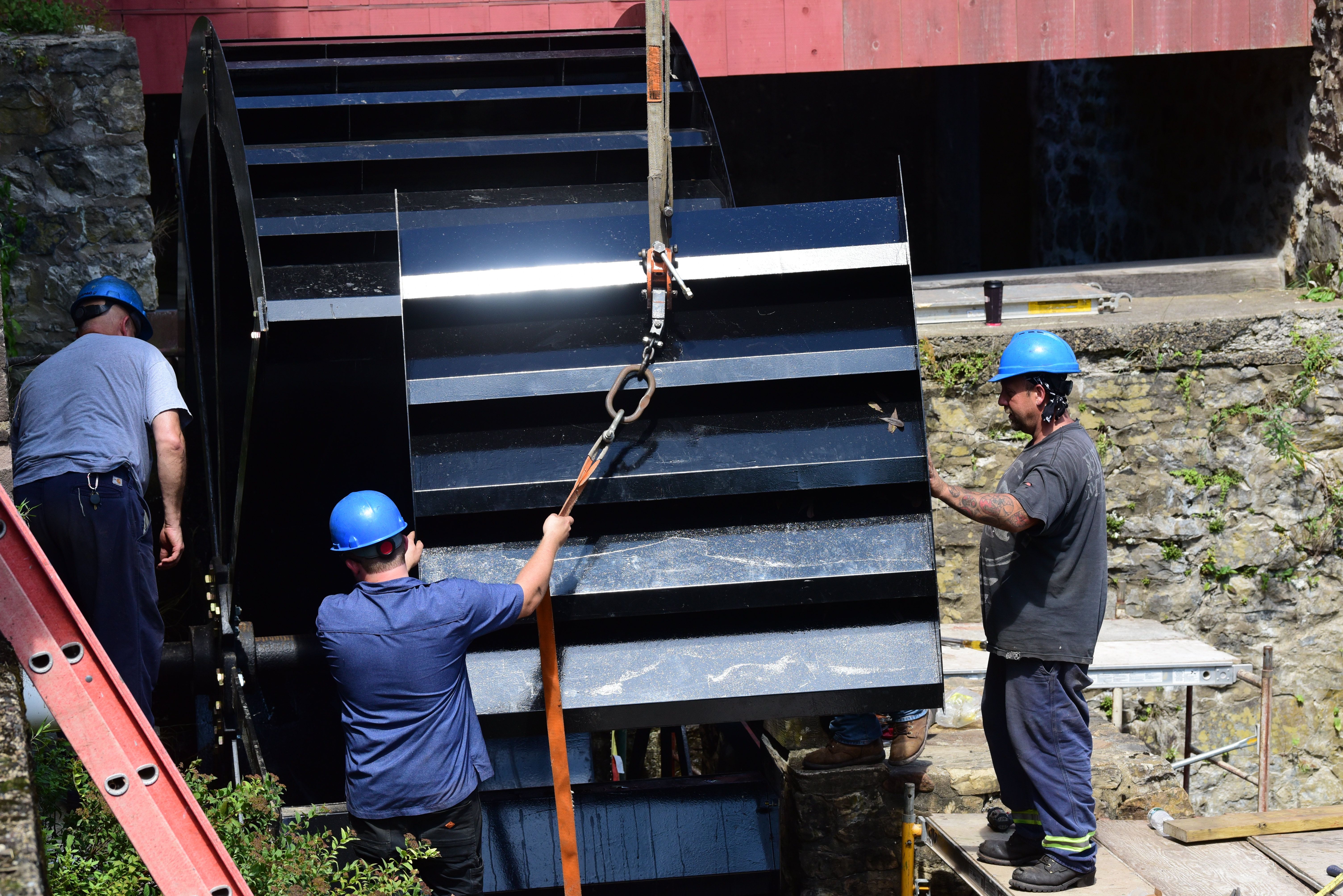 Red Mill wheel restoration, 2020 