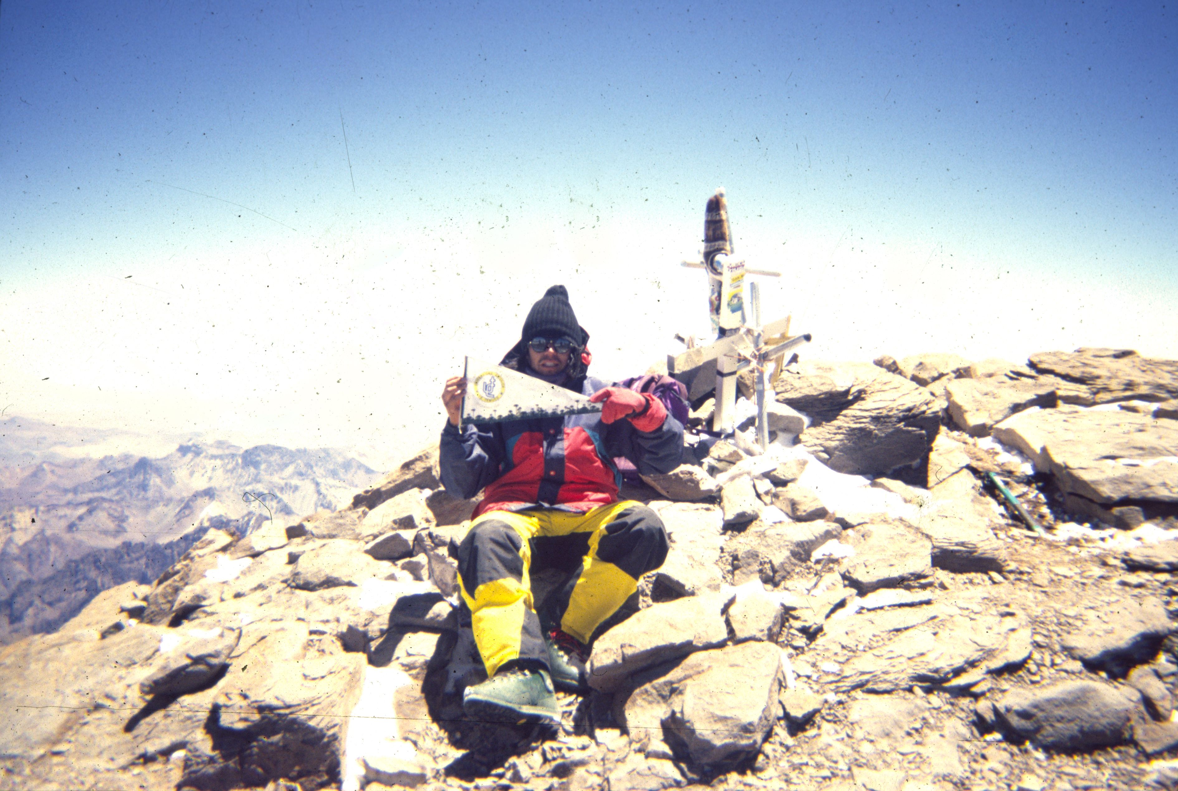 Max Bello en el Aconcagua