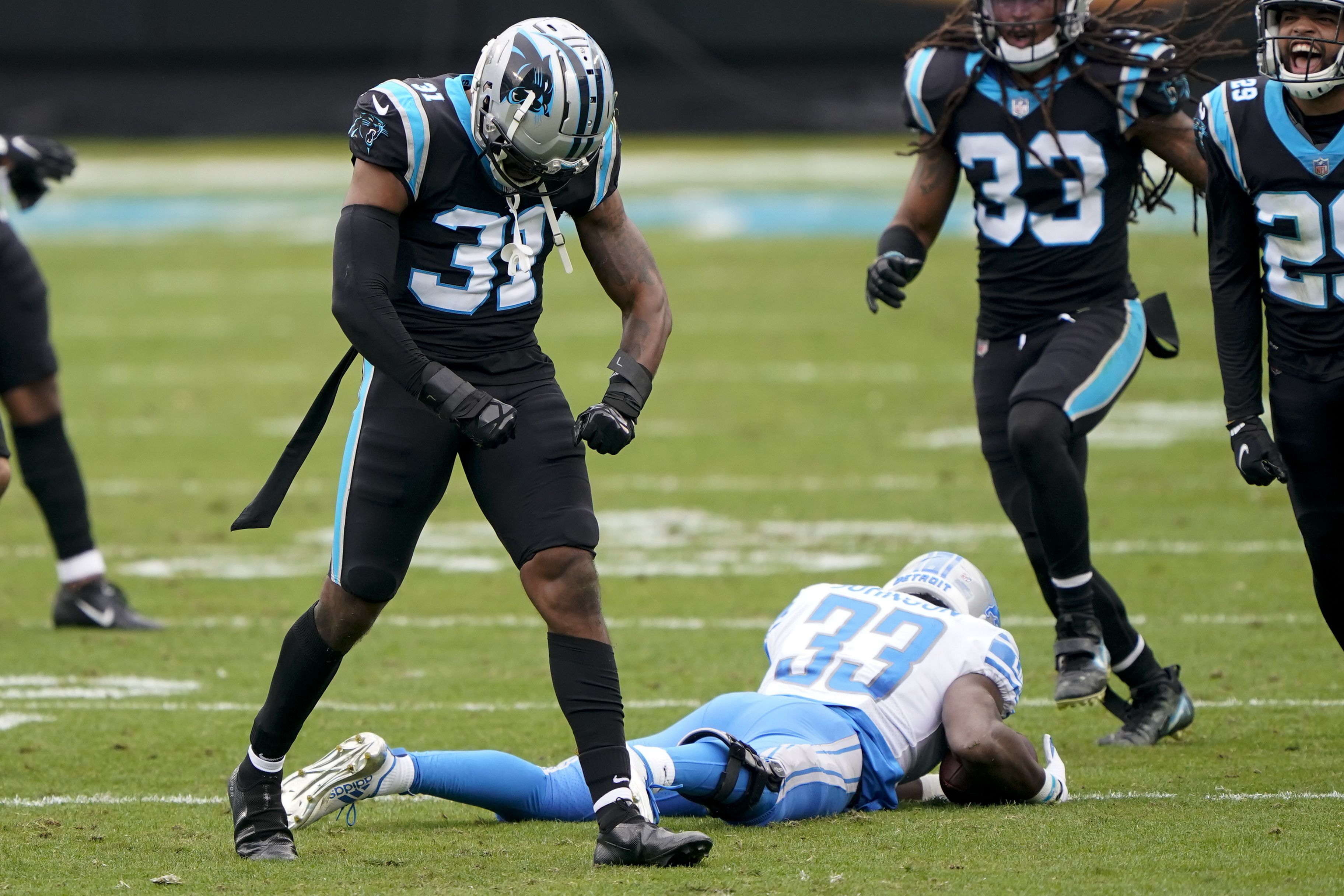 Walker wins first NFL start as Panthers blank Lions 20-0