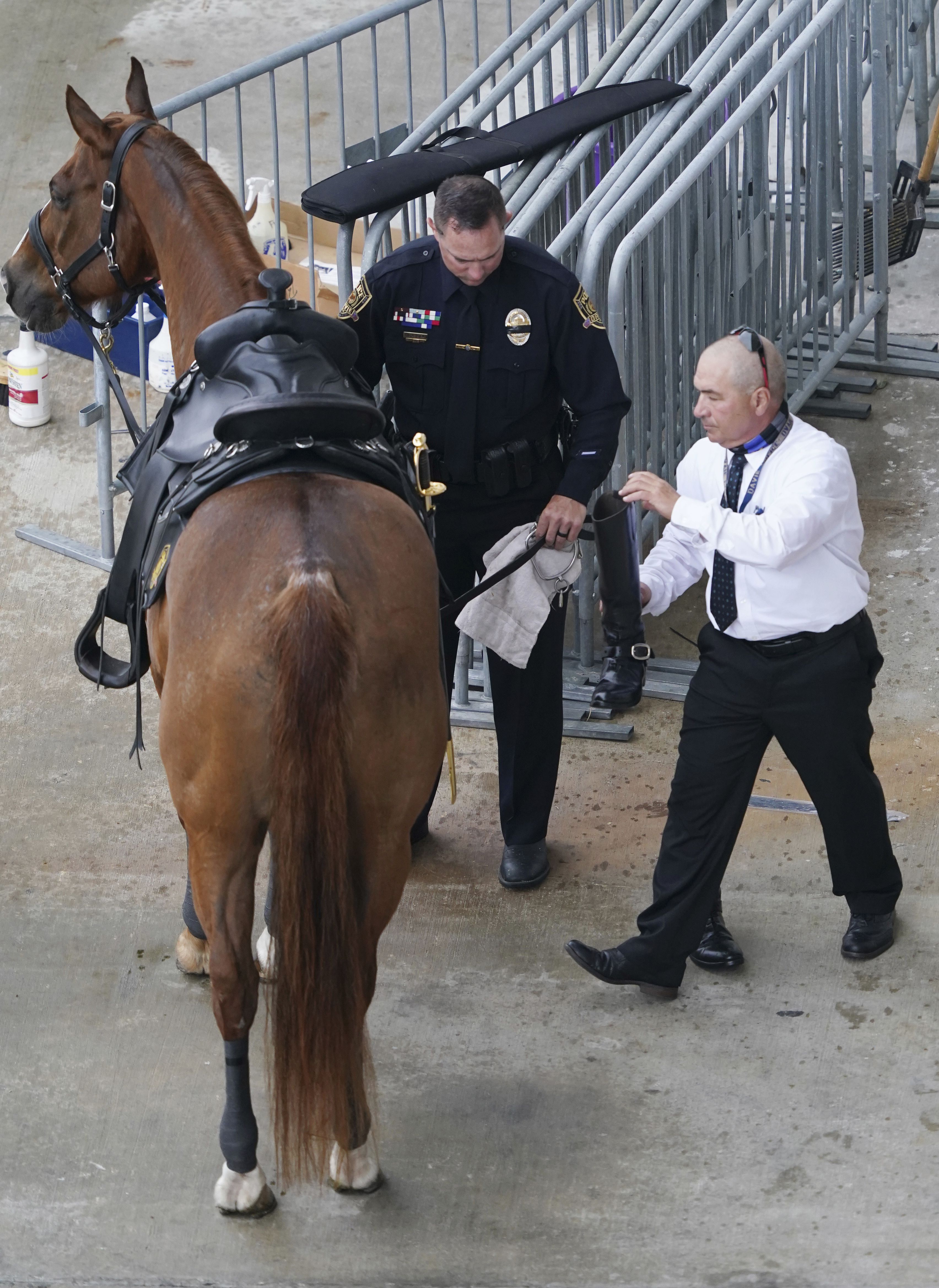 LAPD's mounted officers saddle up for holiday mall patrol – Daily News