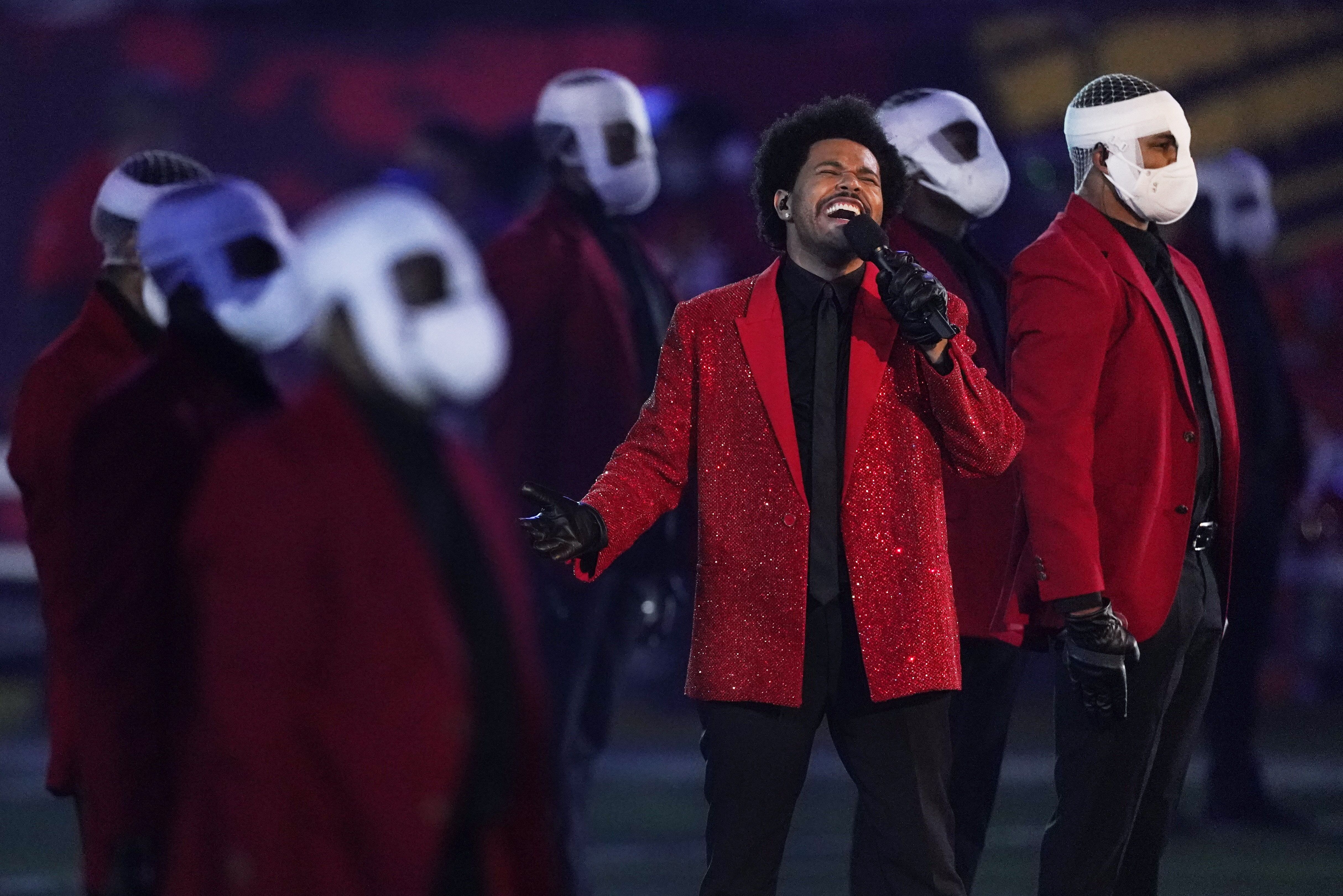 The Weeknd Lights Up the Stadium During Super Bowl 2021 Halftime Show
