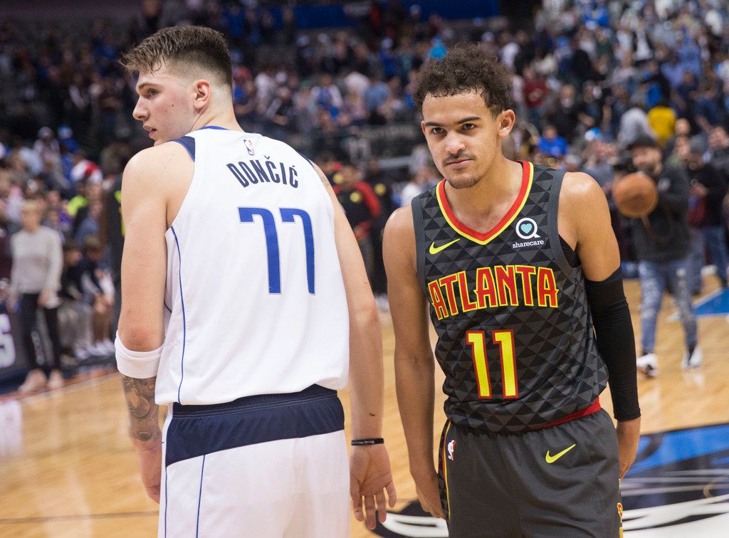 Trae Young And Luka Doncic Half Court Shot | Poster