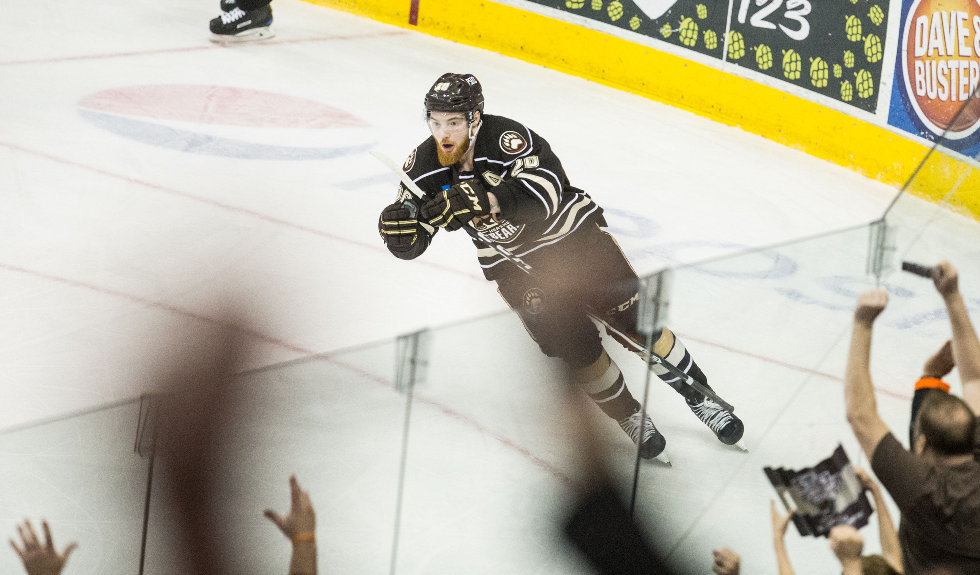 Hershey Bears Hockey Jersey AHL Garrett Pilon Tobias Geisser